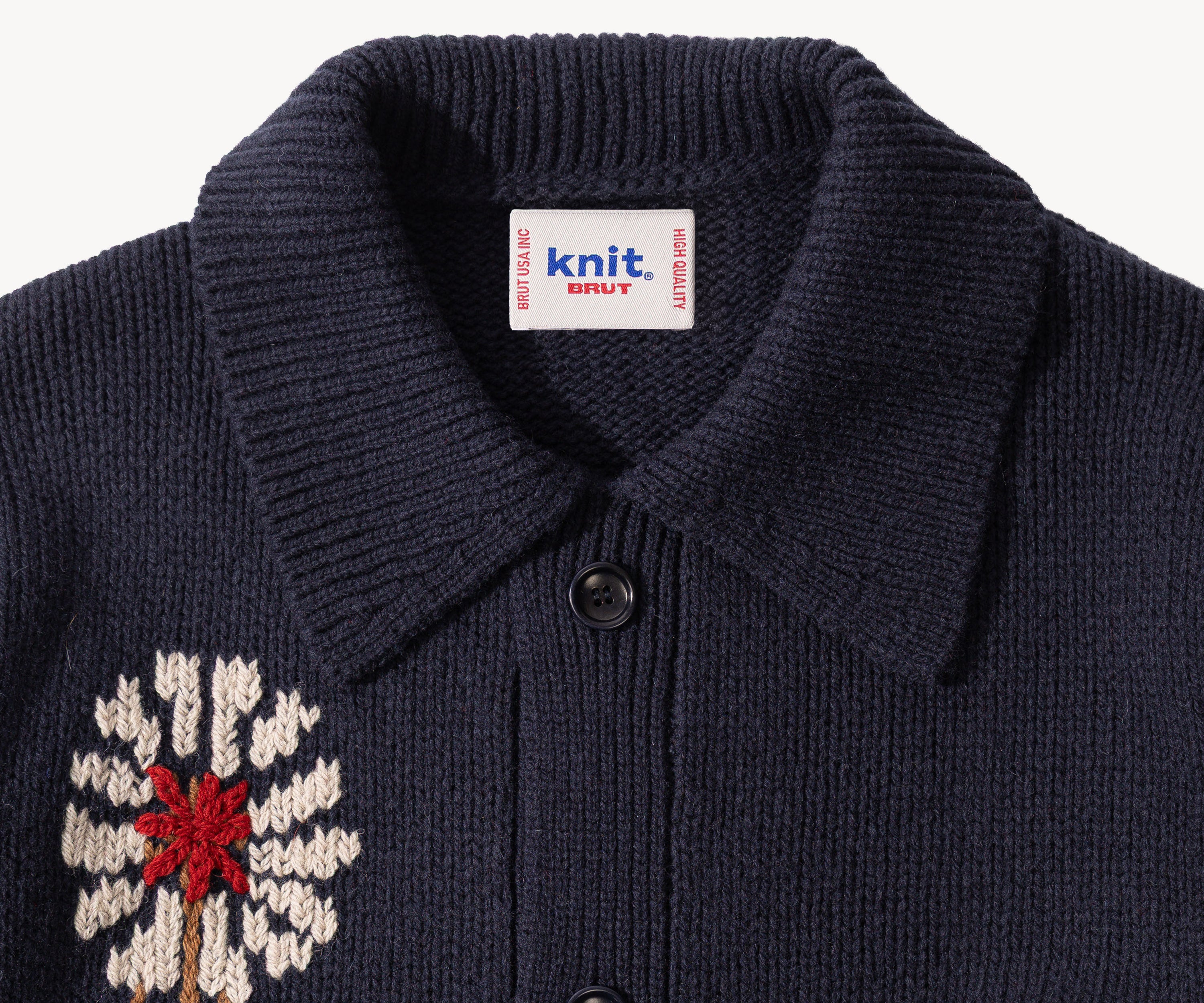 THE BARN CARDIGAN X-SMALL / BLEU MARINE - BRUT Clothing