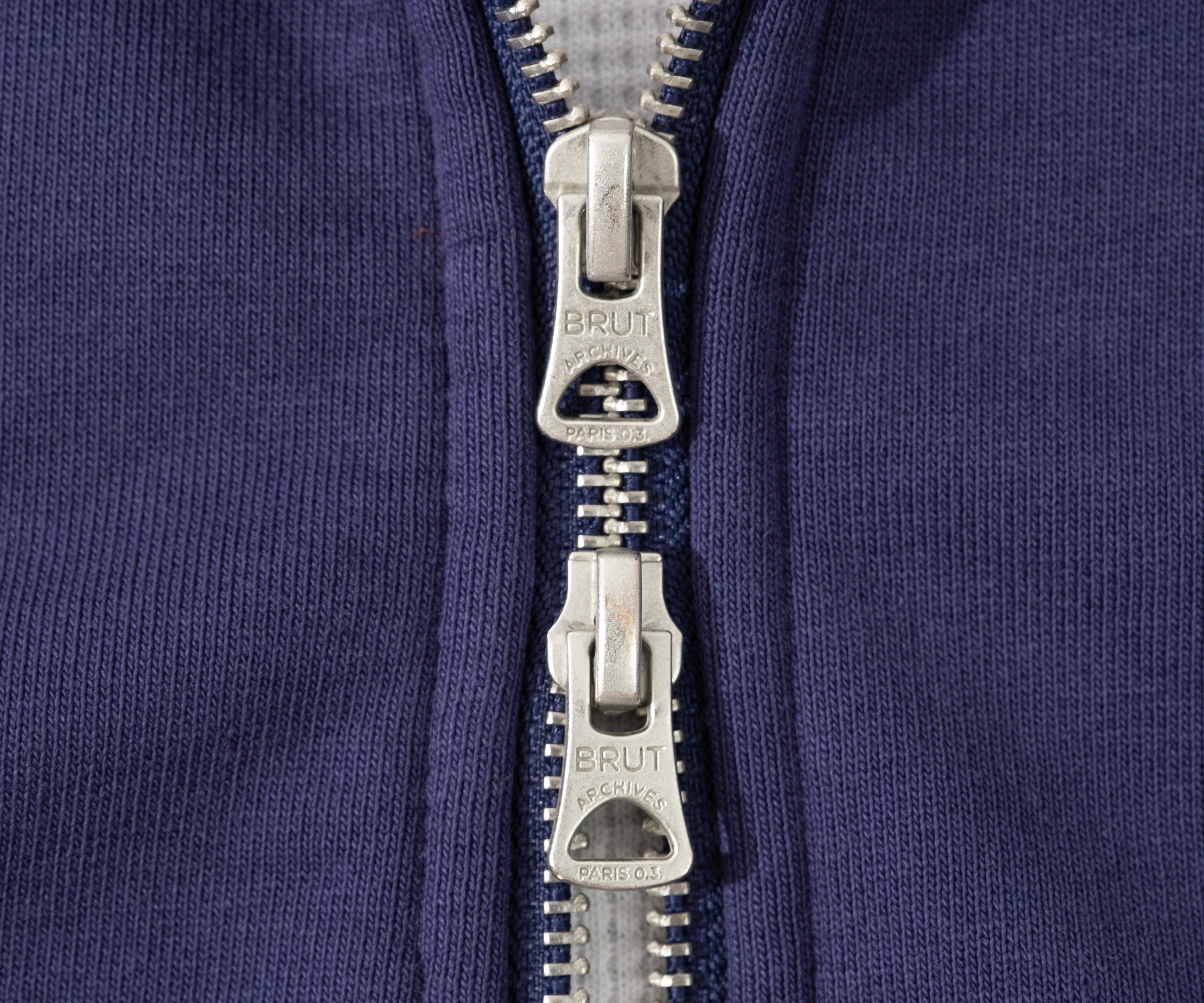 THE THERMAL ZIP SWEAT Sweatshirts X-SMALL / NAVY - BRUT Clothing