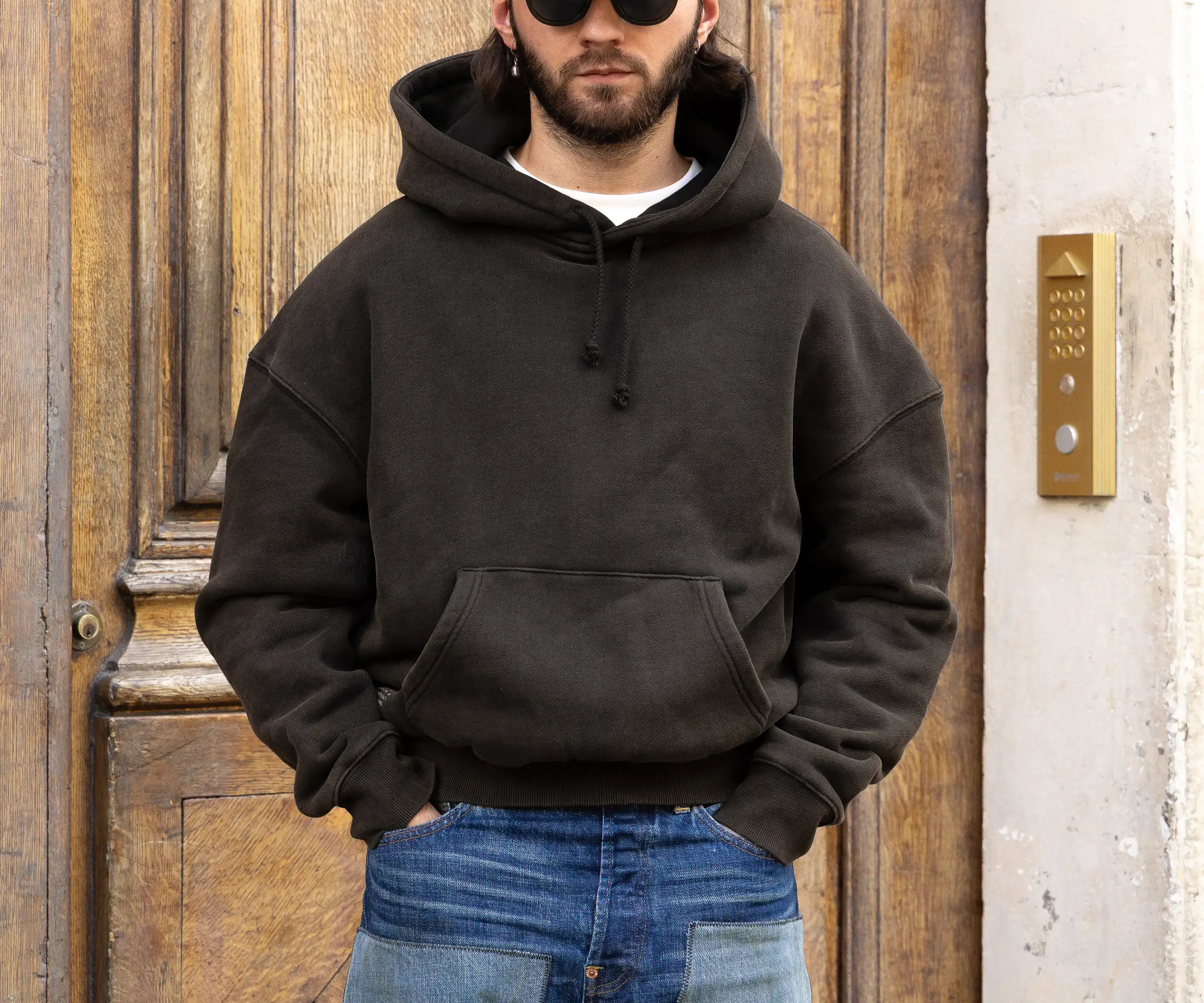 THE CROPPED HOODIE Knitwear X-SMALL / BLACK - BRUT Clothing