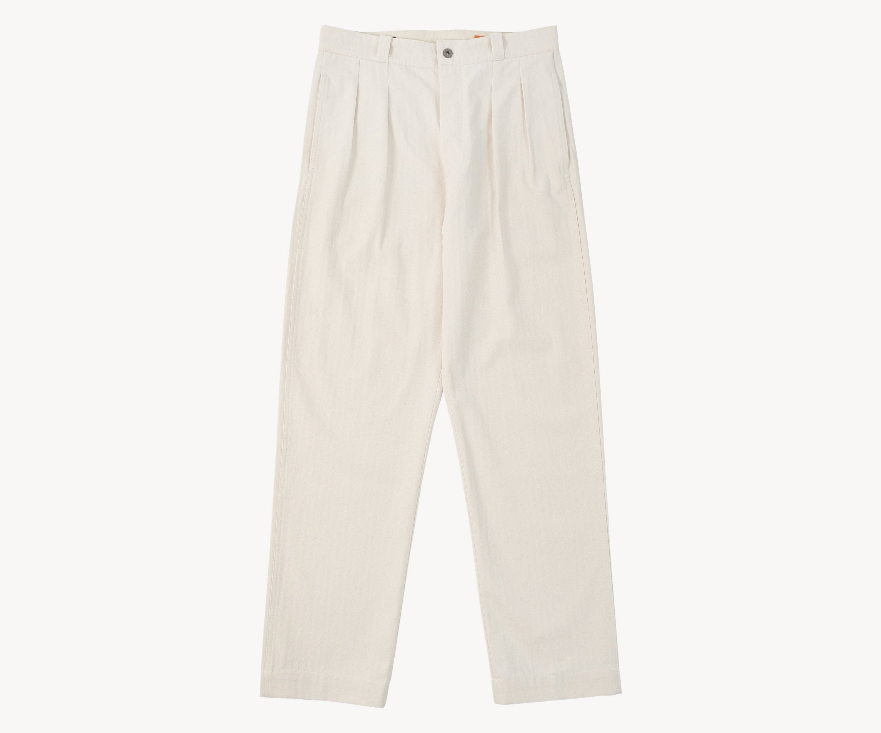 THE DOUBLE PLEAT PANTS Pants US26 / FR36 / NATURAL - BRUT Clothing