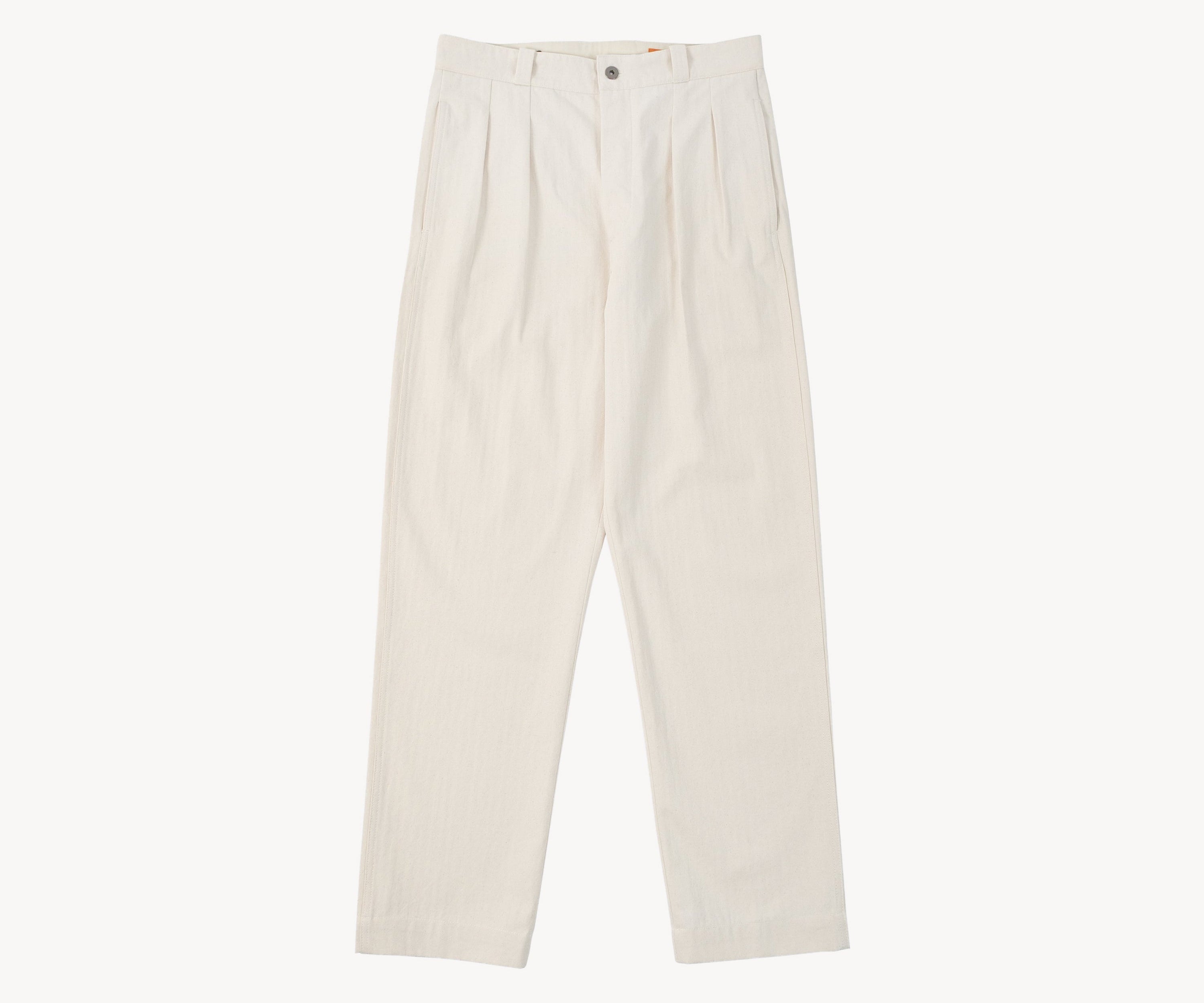 THE DOUBLE PLEAT PANTS Pants US26 / FR36 / NATURAL - BRUT Clothing