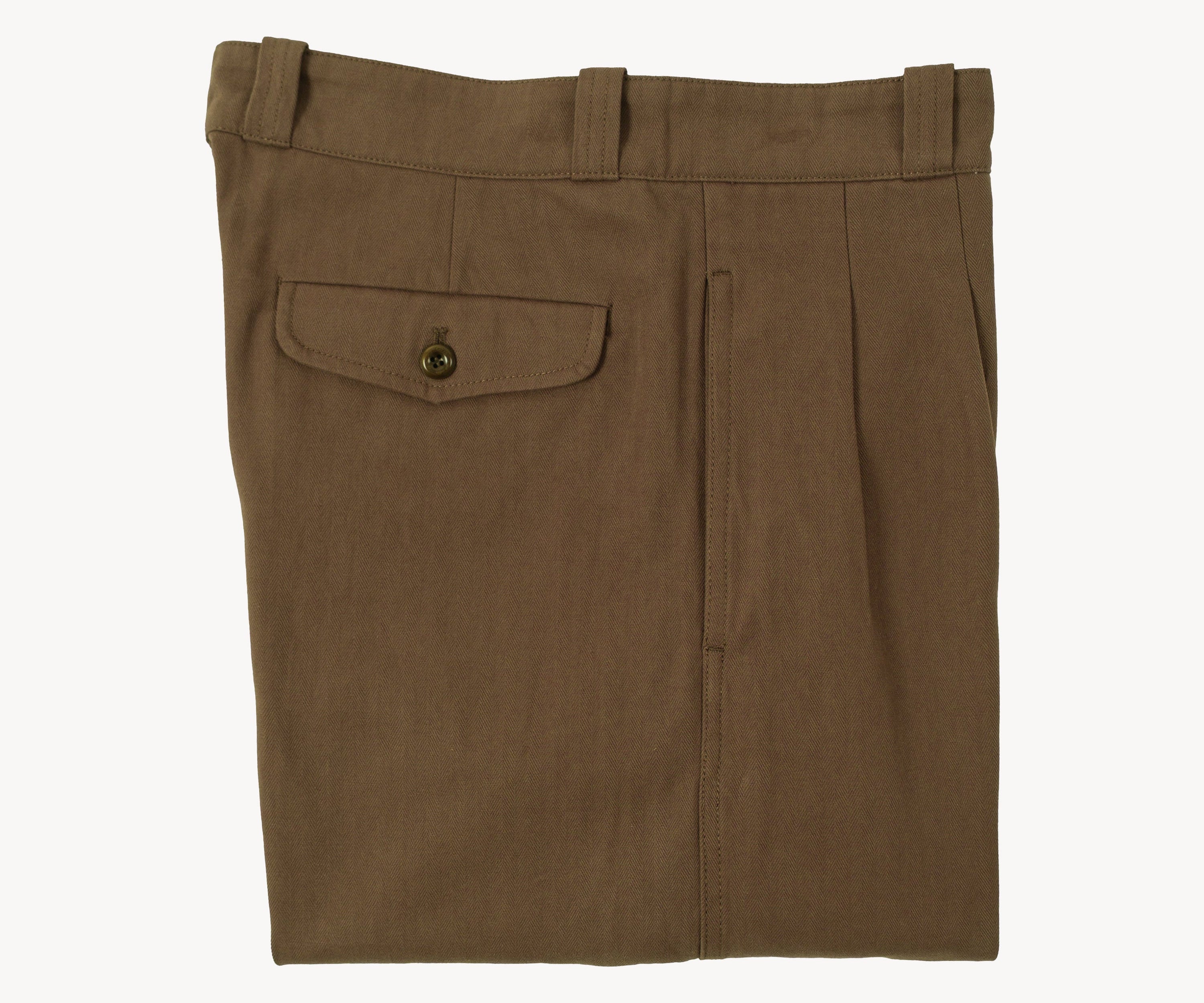 THE DOUBLE PLEAT PANTS Taille US 26 / FR 36 / MARRON - BRUT Clothing