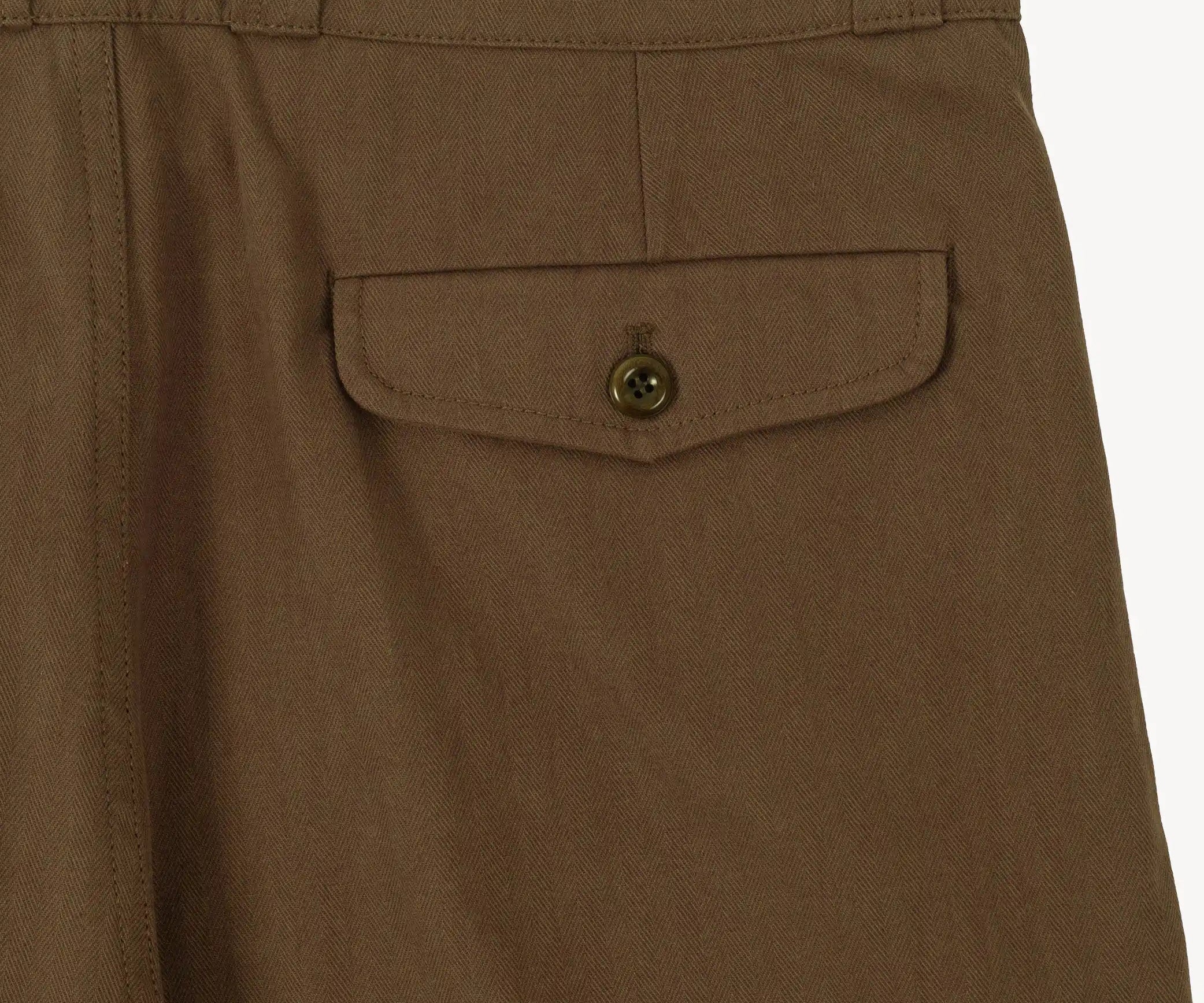 THE DOUBLE PLEAT PANTS Taille US 26 / FR 36 / MARRON - BRUT Clothing