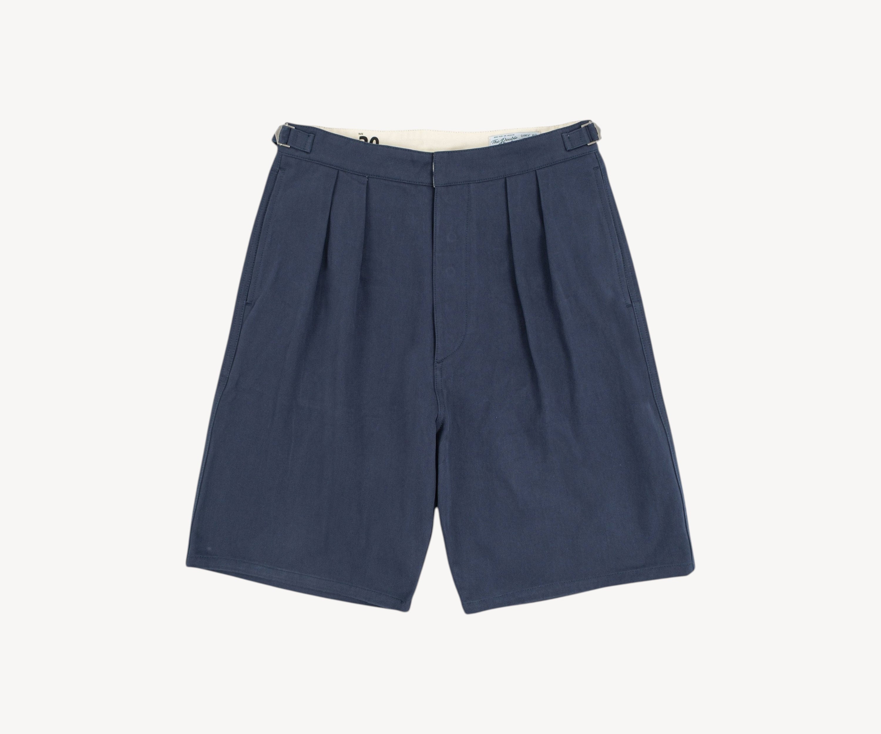 THE DOUBLE PLEAT SHORTS Short US26 / FR36 / BLUE - BRUT Clothing