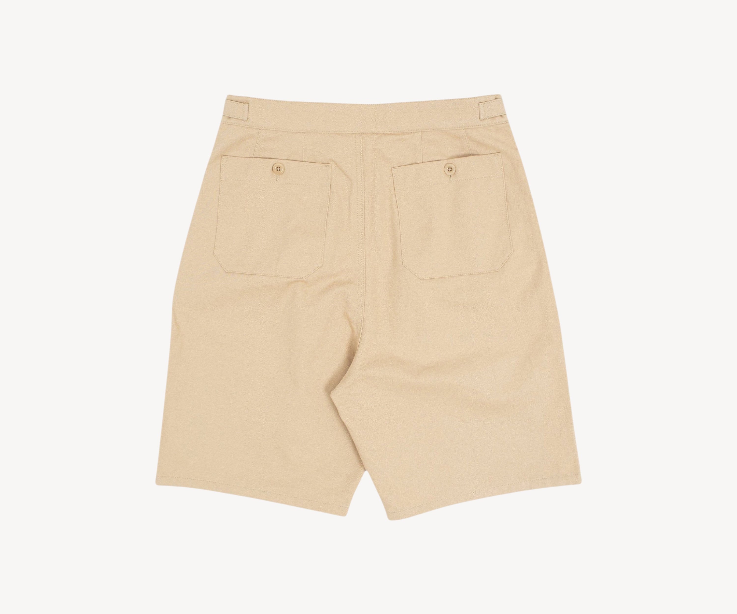 THE DOUBLE PLEAT SHORTS Taille US 26 / FR 36 / BEIGE - BRUT Clothing