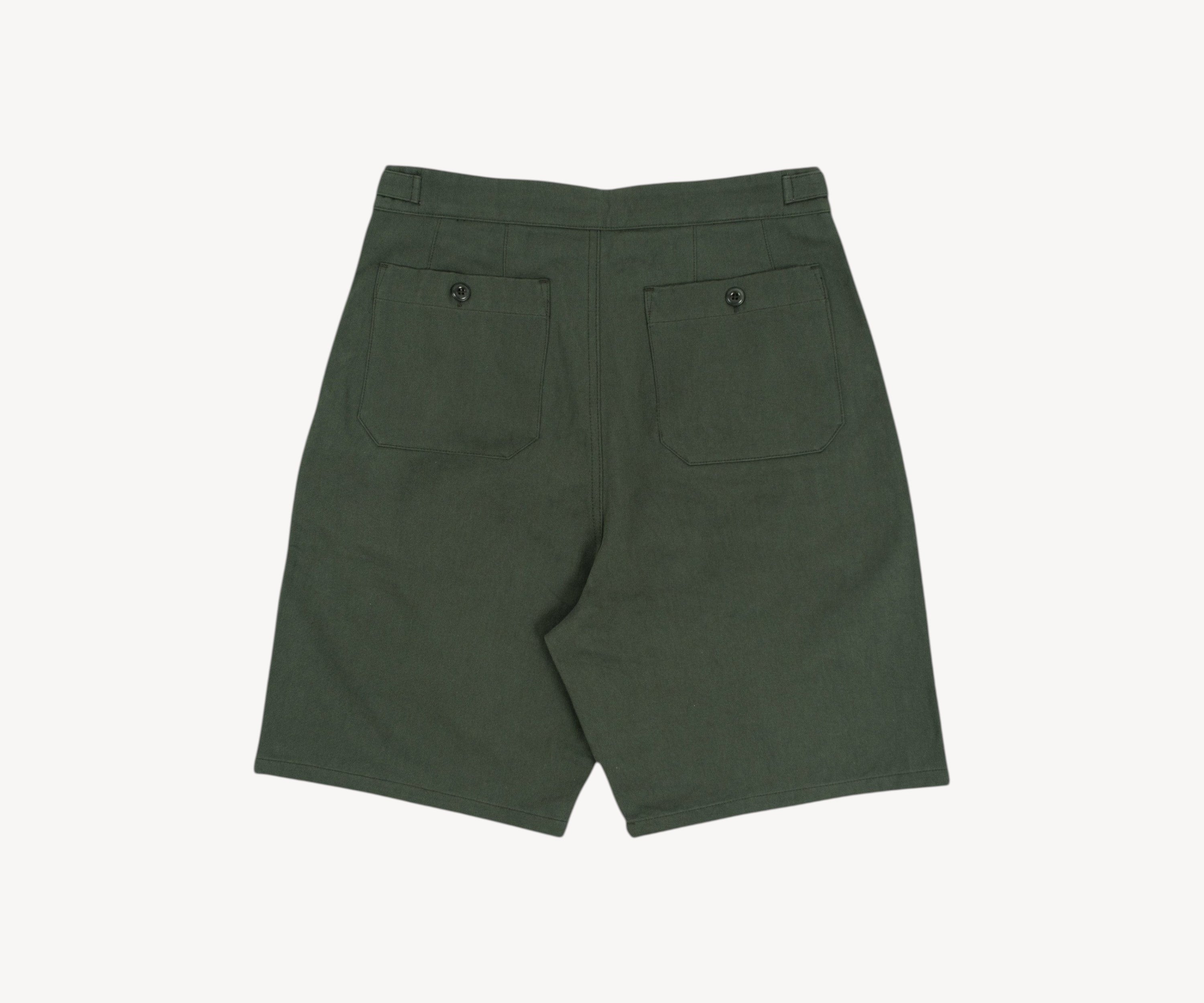 THE DOUBLE PLEAT SHORTS Short US26 / FR36 / DARK GREEN - BRUT Clothing