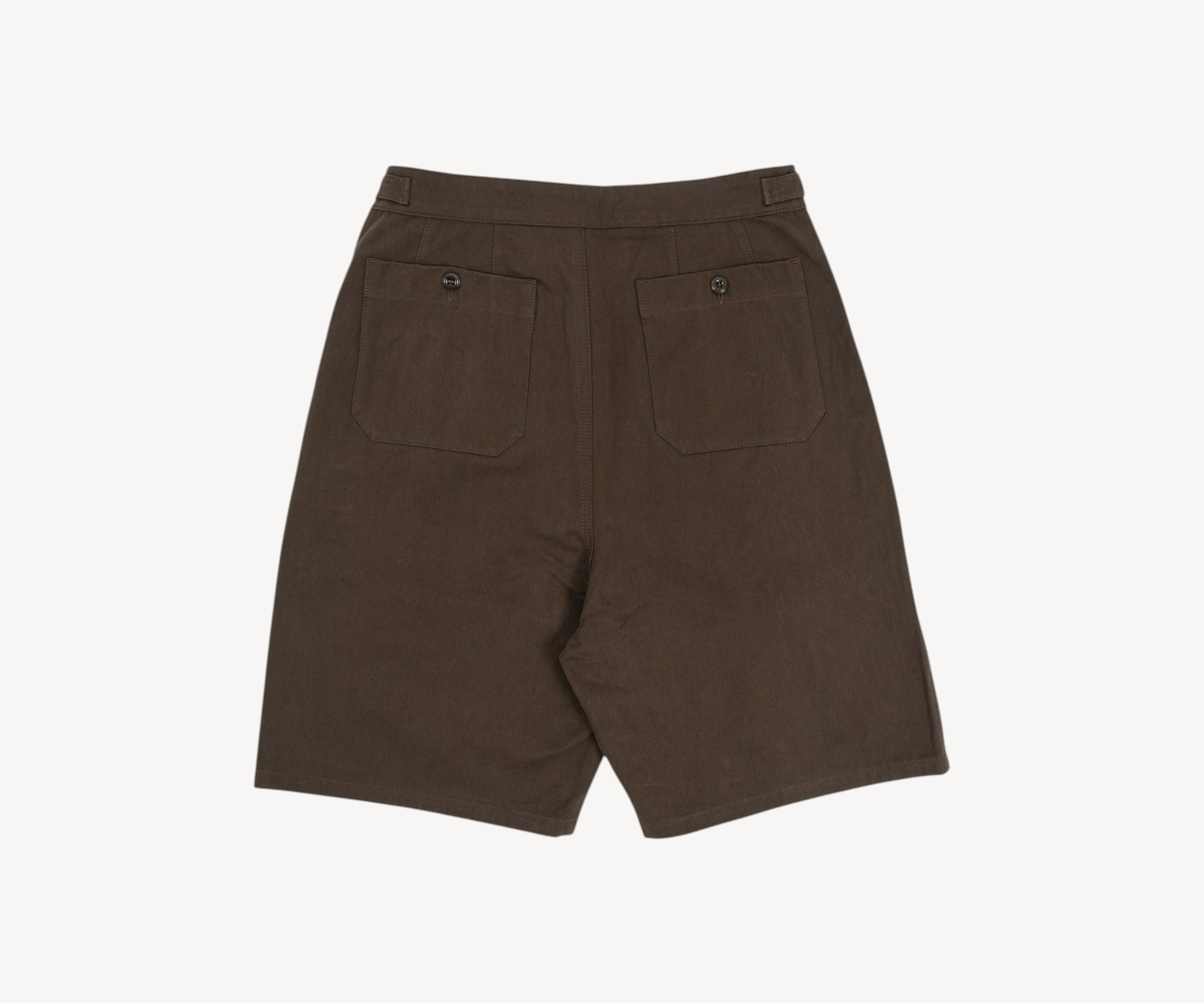 THE DOUBLE PLEAT SHORTS Short US26 / FR36 / BROWN - BRUT Clothing