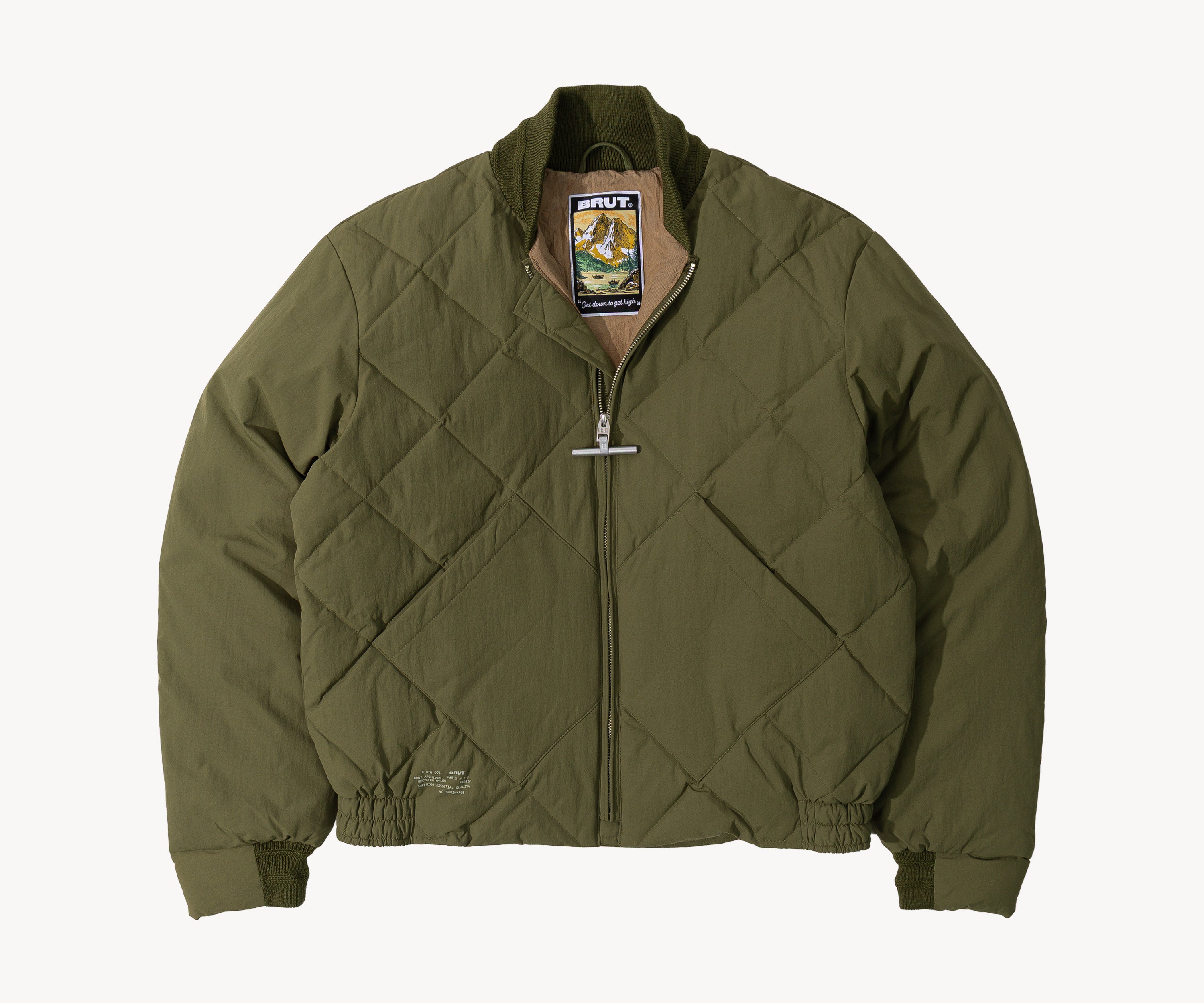 THE DOWN JACKET Manteaux et vestes X-SMALL / VERT OLIVE - BRUT Clothing