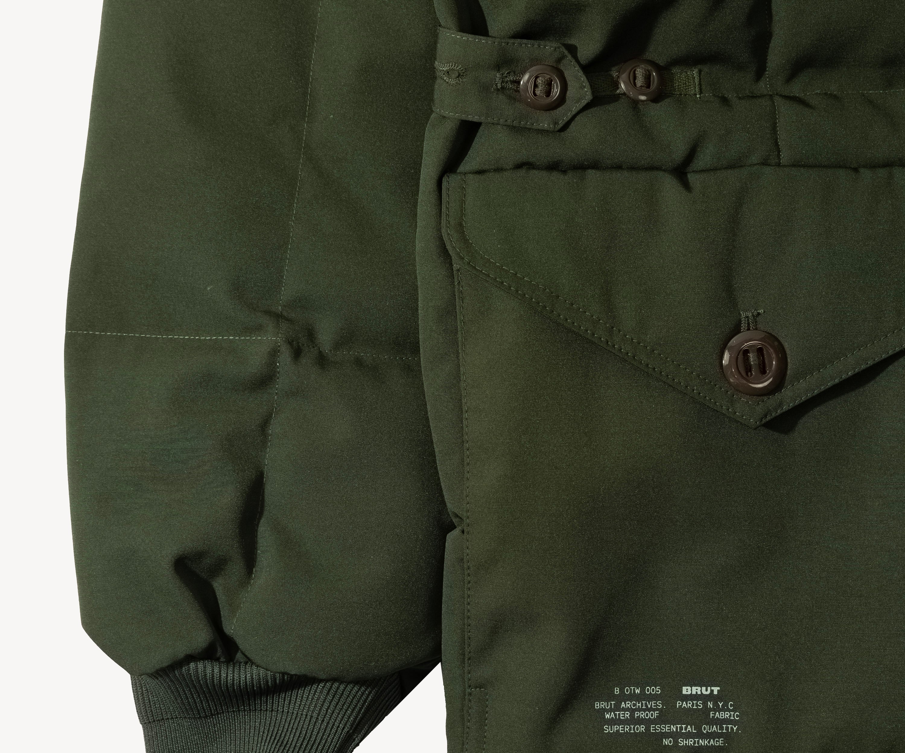 THE DOWN PARKA Manteaux et vestes X-SMALL / VERT OLIVE - BRUT Clothing