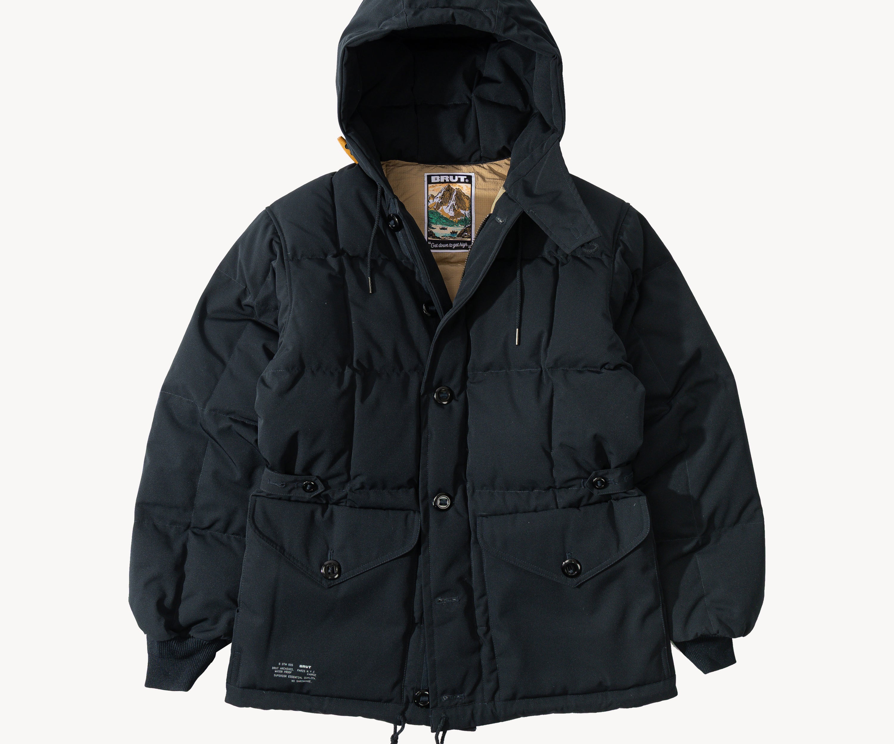 THE DOWN PARKA Manteaux et vestes X-SMALL / BLEU MARINE - BRUT Clothing