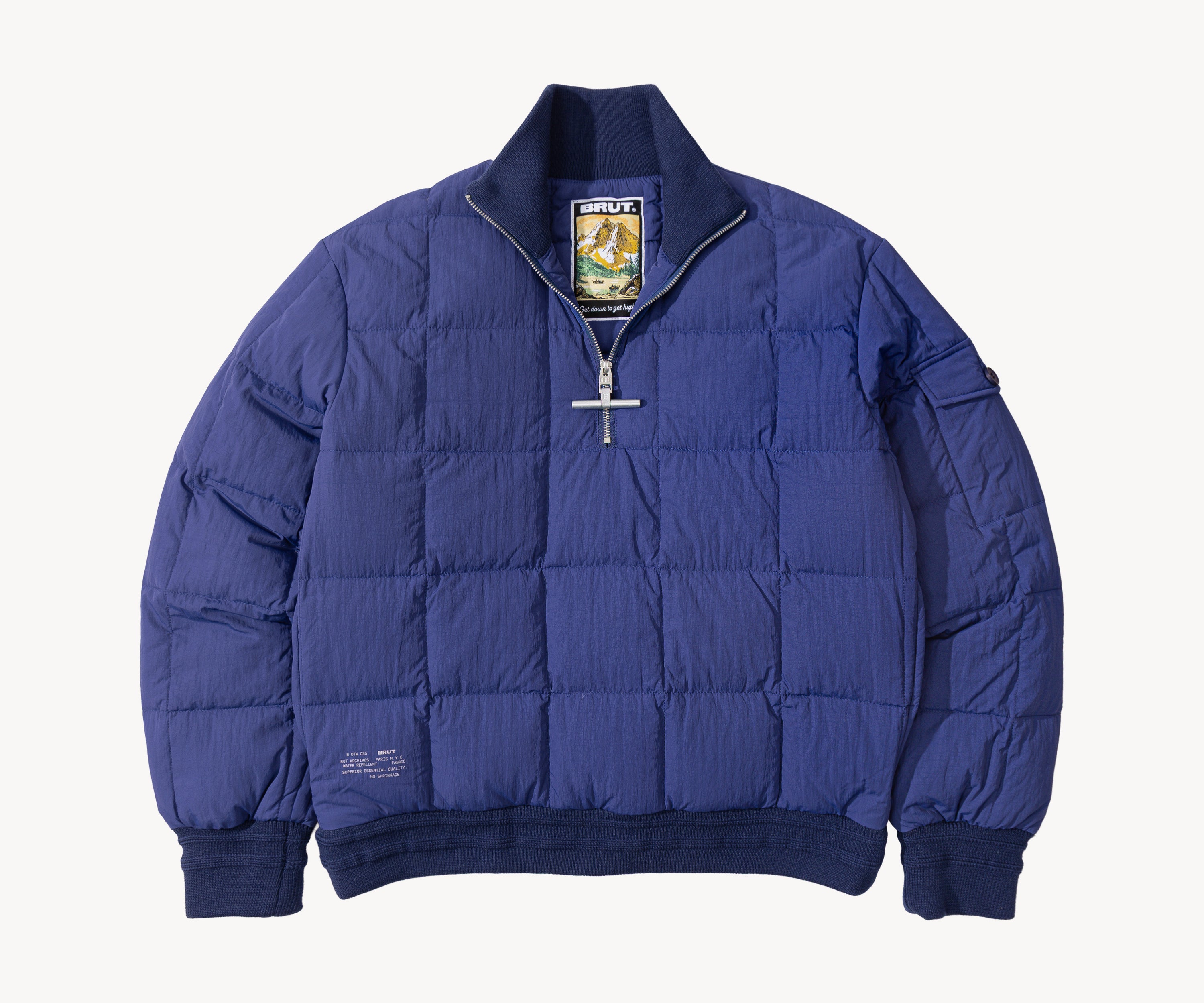 THE DOWN SWEATER Coats & Jackets X-SMALL / NAVY - BRUT Clothing