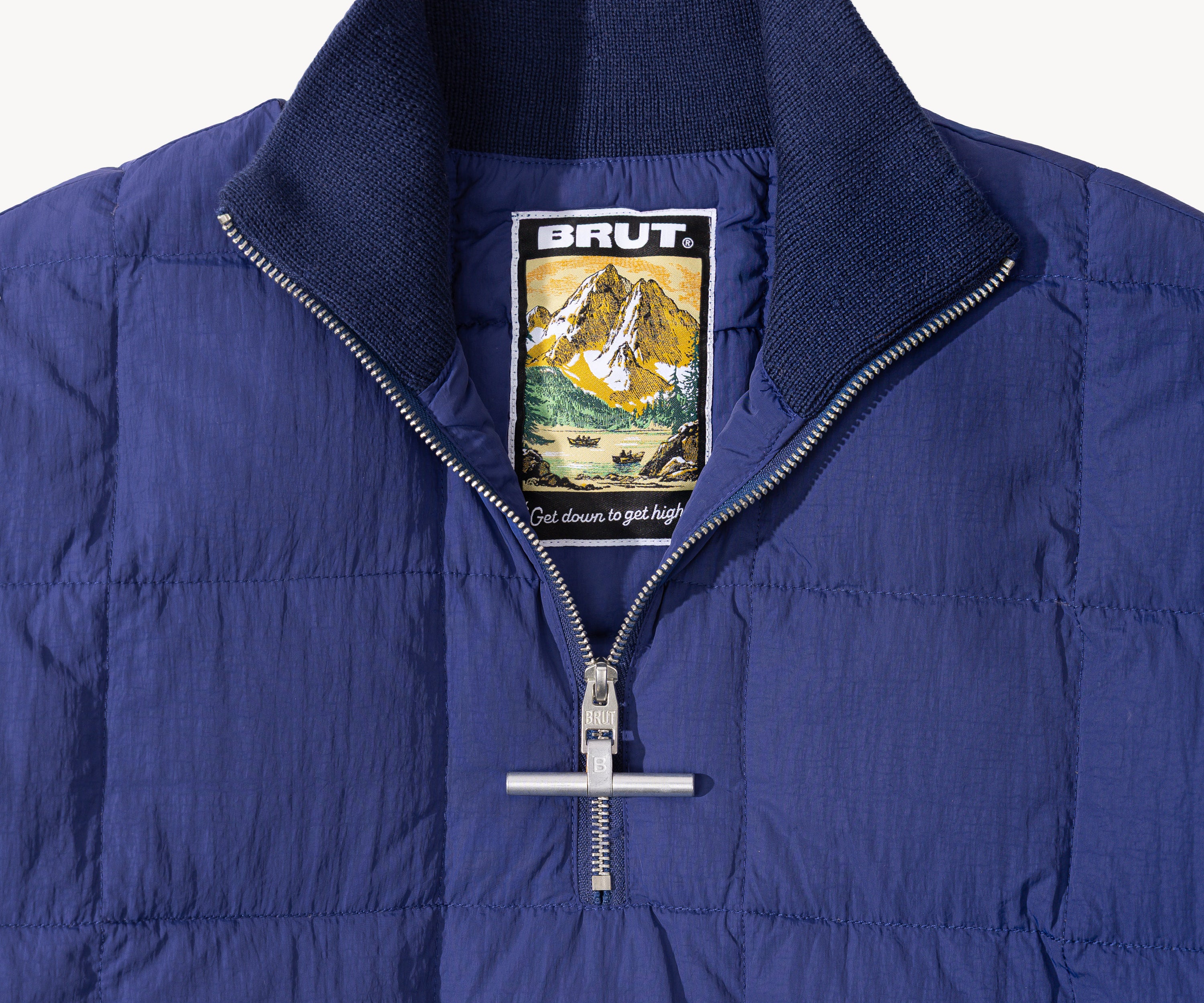 THE DOWN SWEATER Coats & Jackets X-SMALL / NAVY - BRUT Clothing