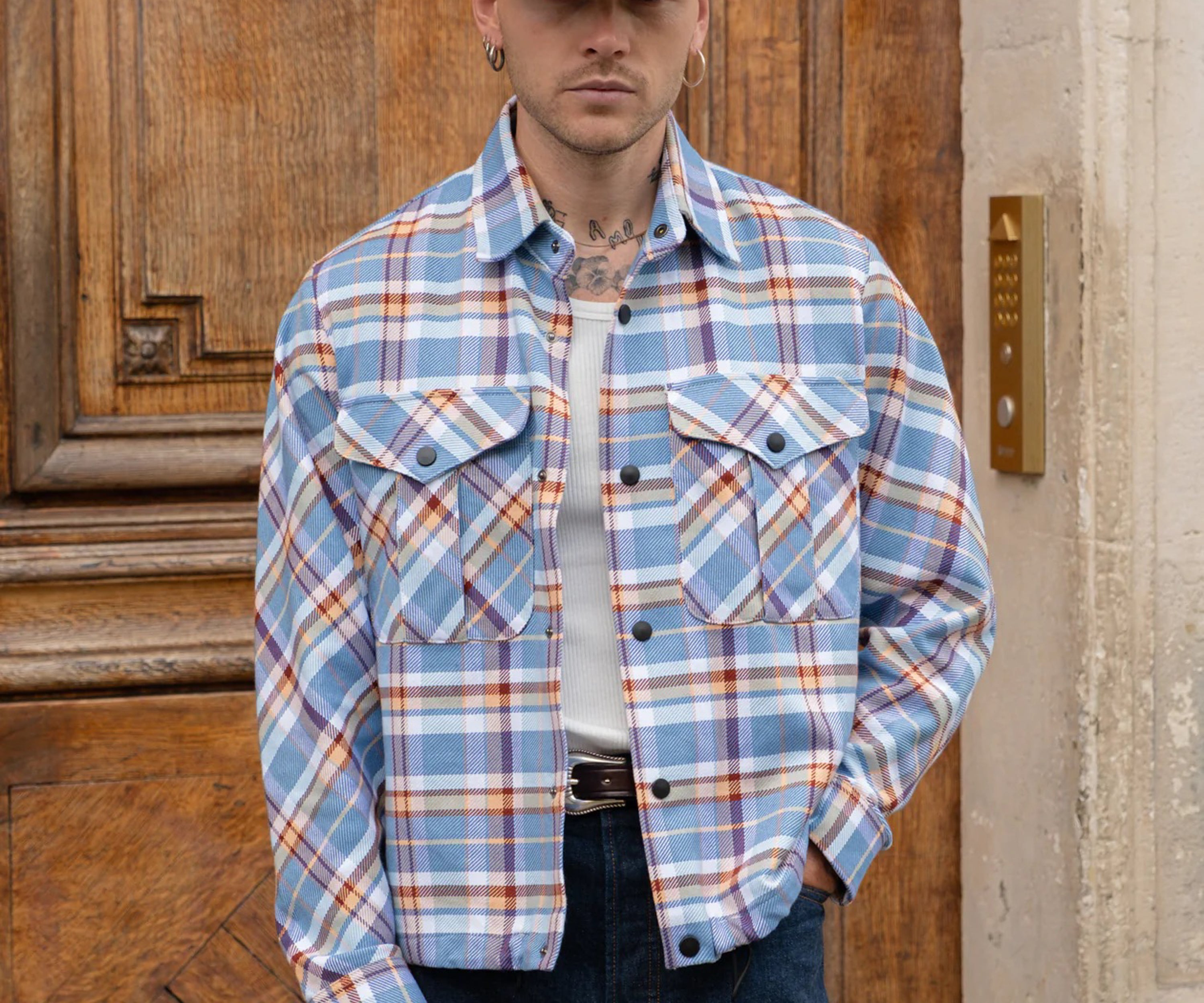 THE EQUIPMENT SHIRT T-shirts TAILLE S / BLEU - BRUT Clothing