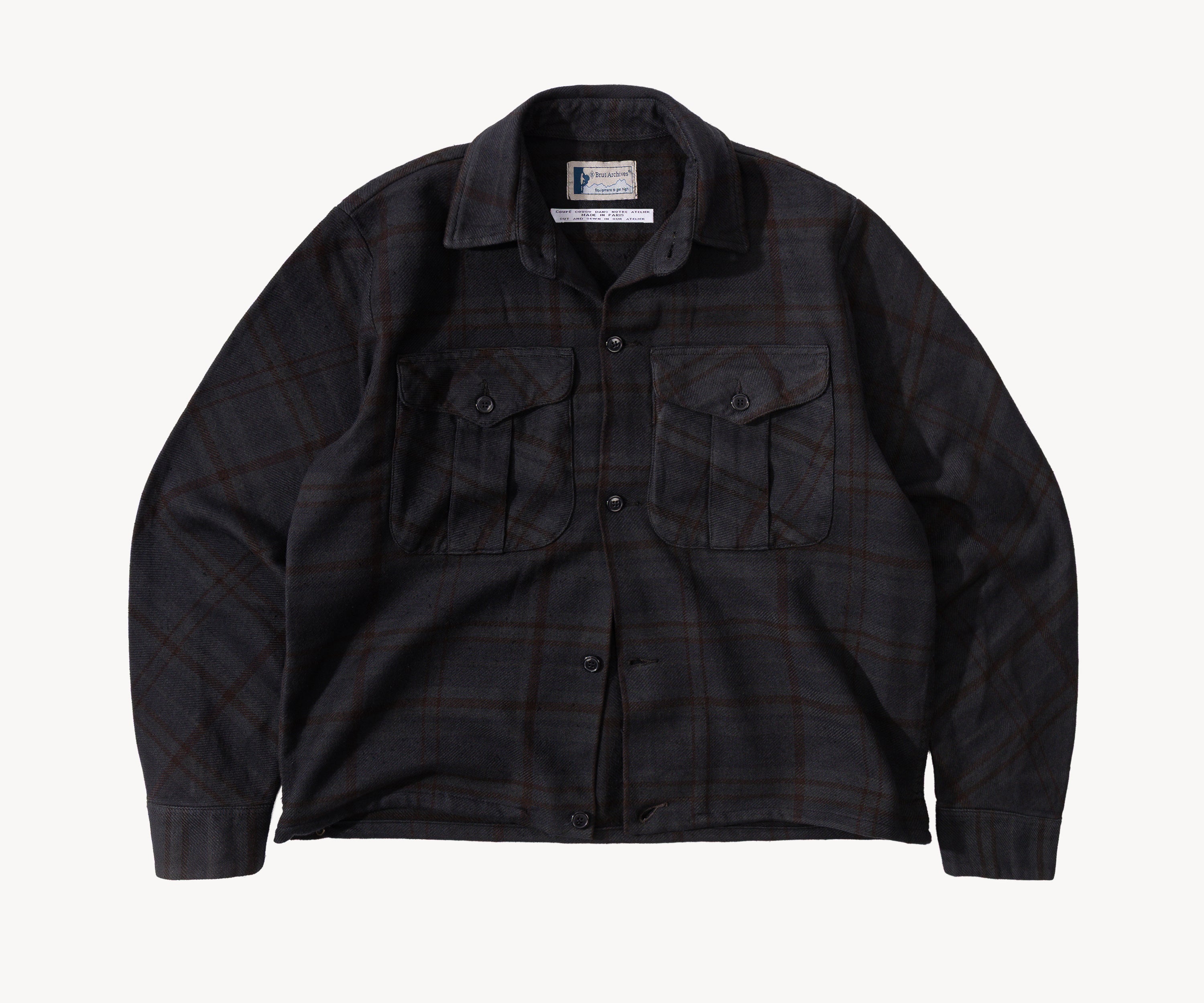 THE EQUIPMENT SHIRT Chemises X SMALL / NOIR - BRUT Clothing