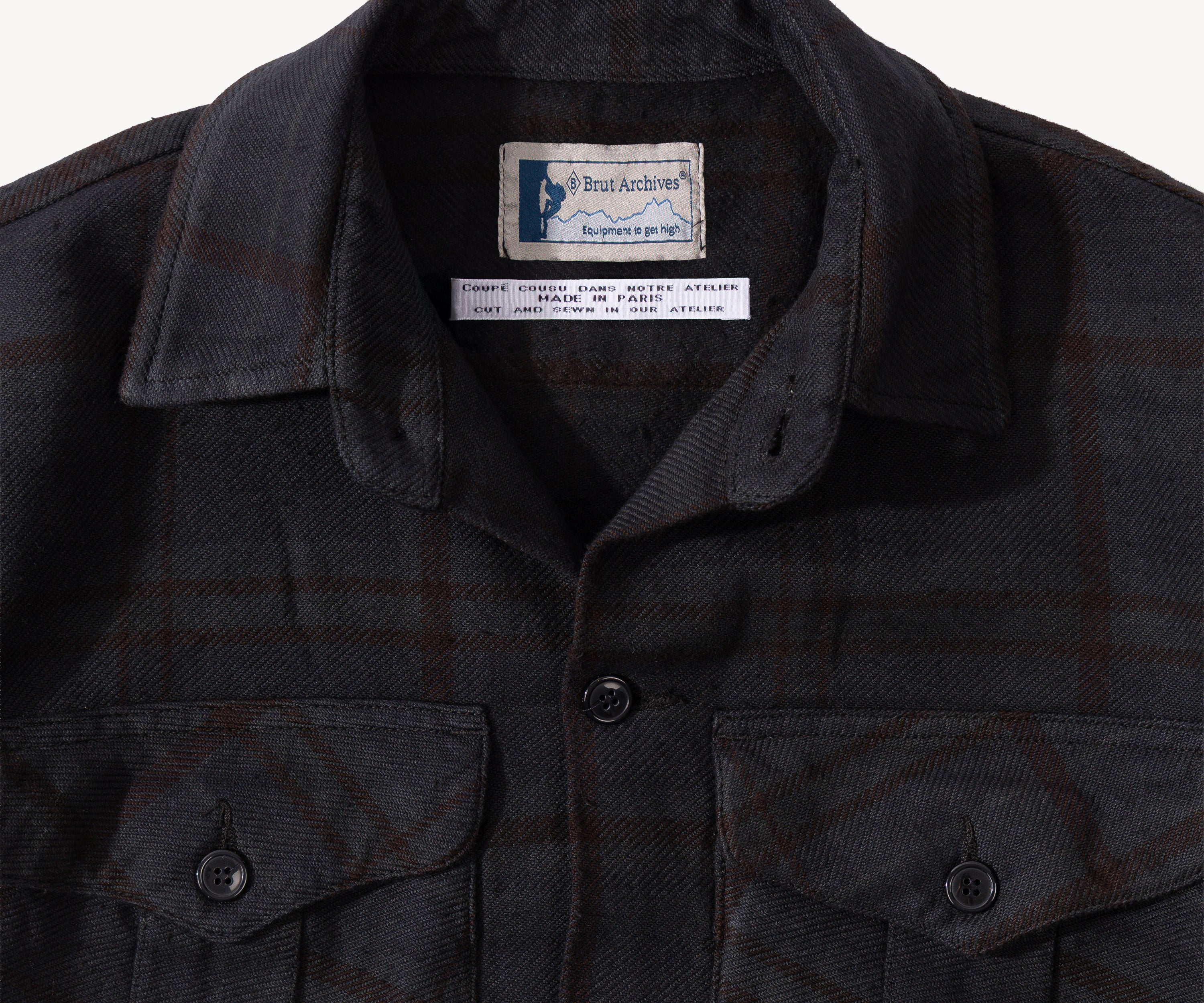 THE EQUIPMENT SHIRT Chemises X SMALL / NOIR - BRUT Clothing