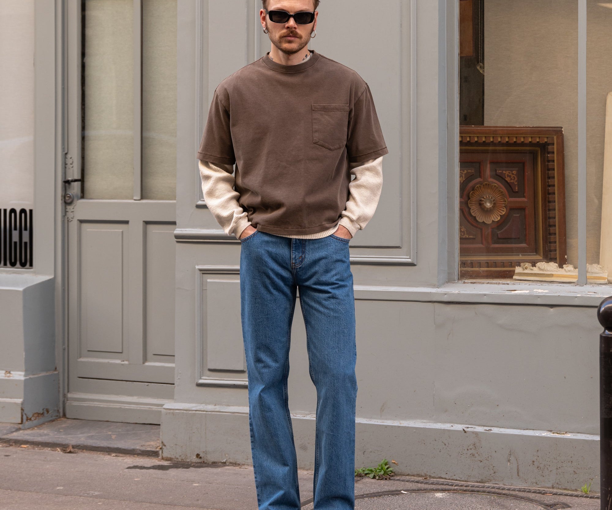THE FLARE DENIM Pants US26 / FR36 / BLUE STONE WASH - BRUT Clothing
