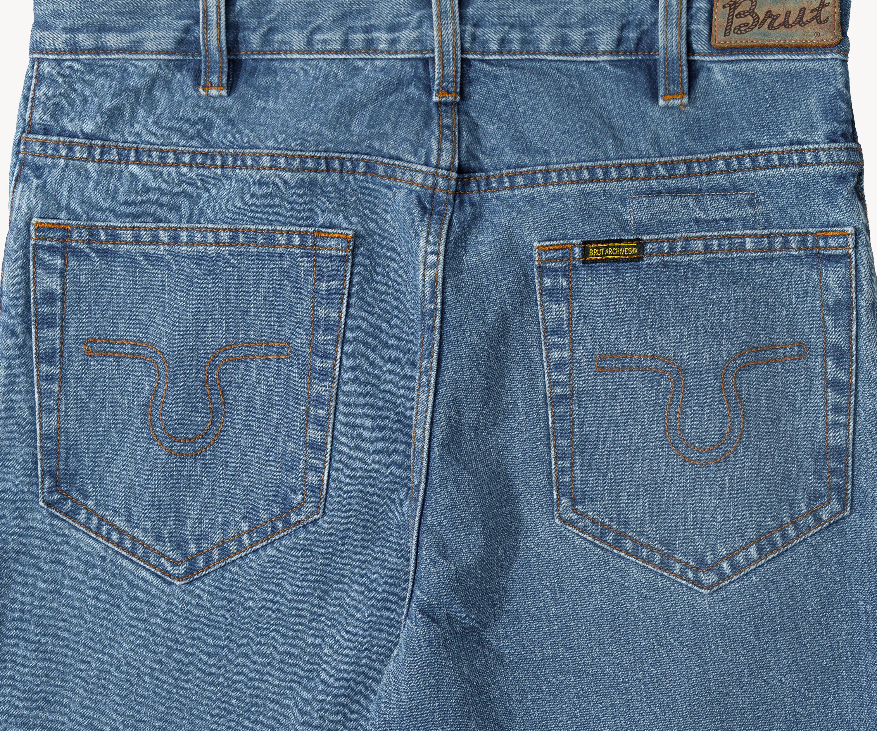 THE FLARE DENIM Pants US26 / FR36 / BLUE STONE WASH - BRUT Clothing