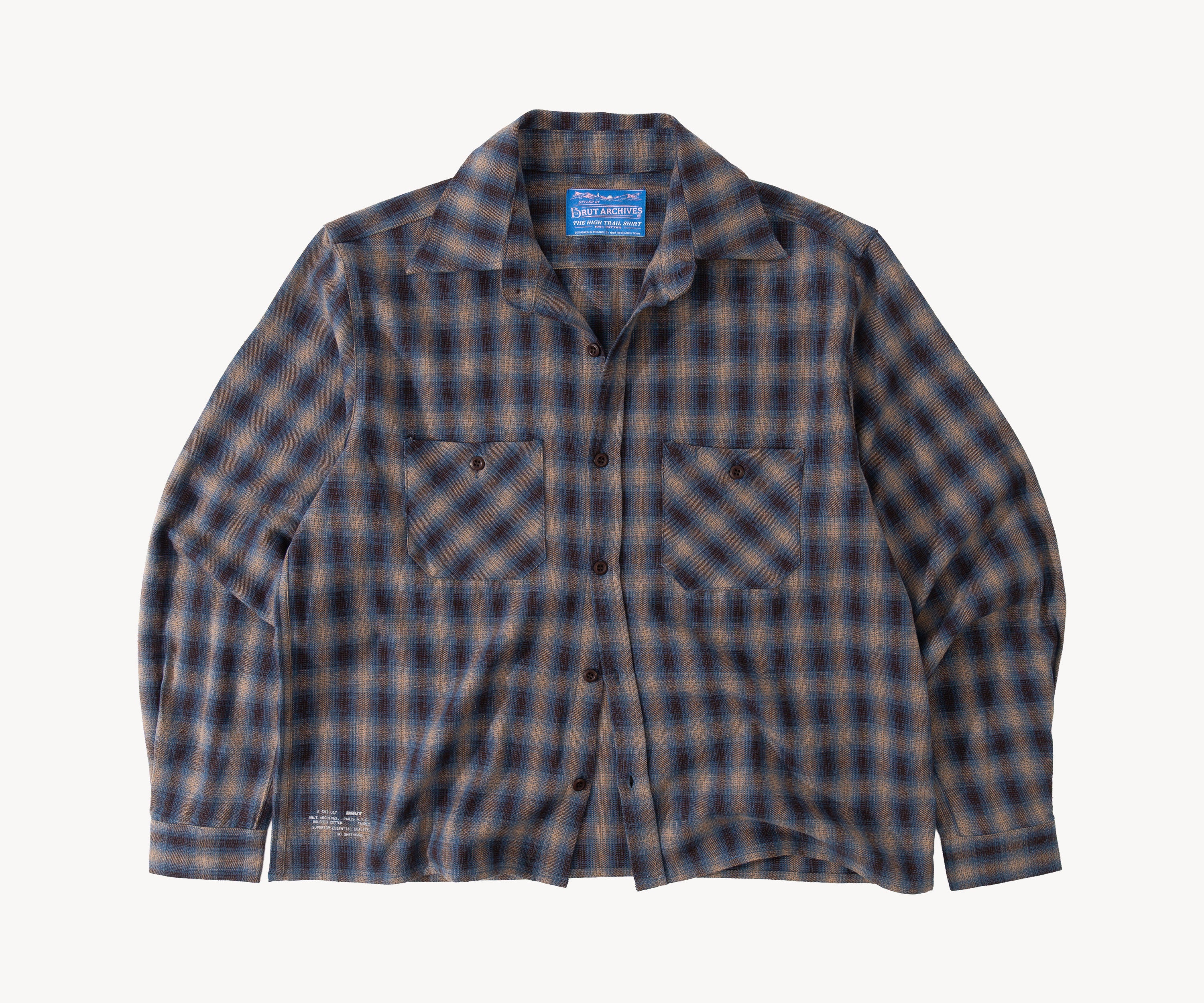 THE HIGH TRAIL SHIRT T-shirts TAILLE S / MARRON / BLEU - BRUT Clothing