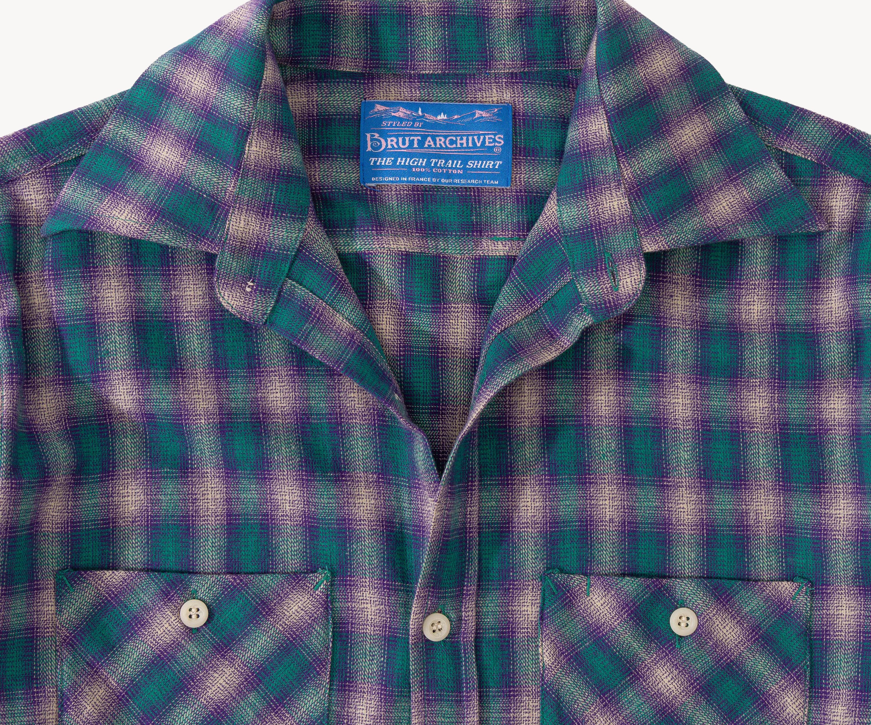 THE HIGH TRAIL SHIRT T-shirts SMALL / TURQUOISE / VIOLET - BRUT Clothing