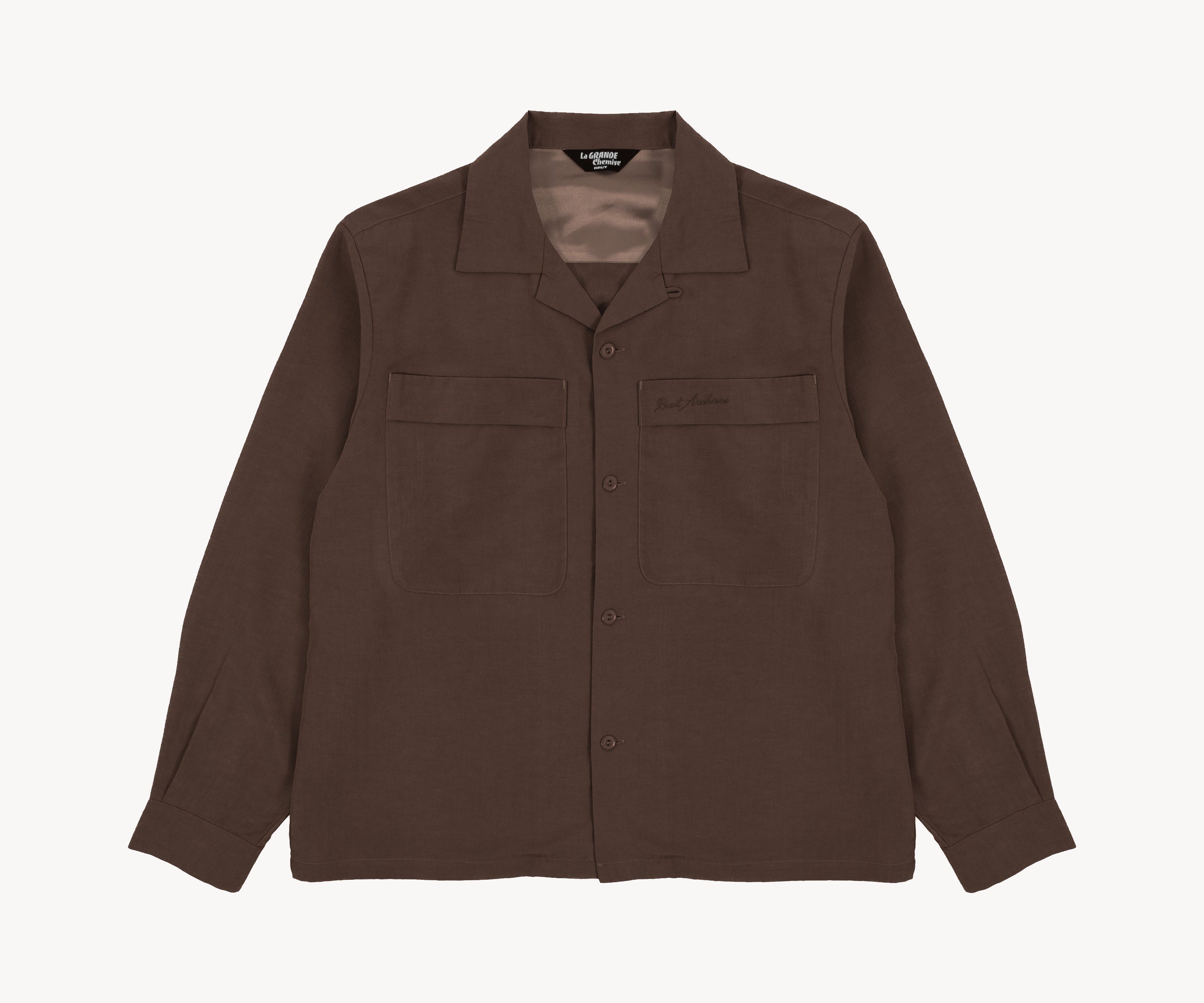 LA GRANDE CHEMISE Chemises X-SMALL / MARRON - BRUT Clothing