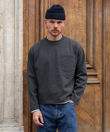 トップス Brut clothing long sleeve t shirt (XL) THE BEST LONG SLEEVES POCKET T-SHIRT - SLATE | BRUT Clothing