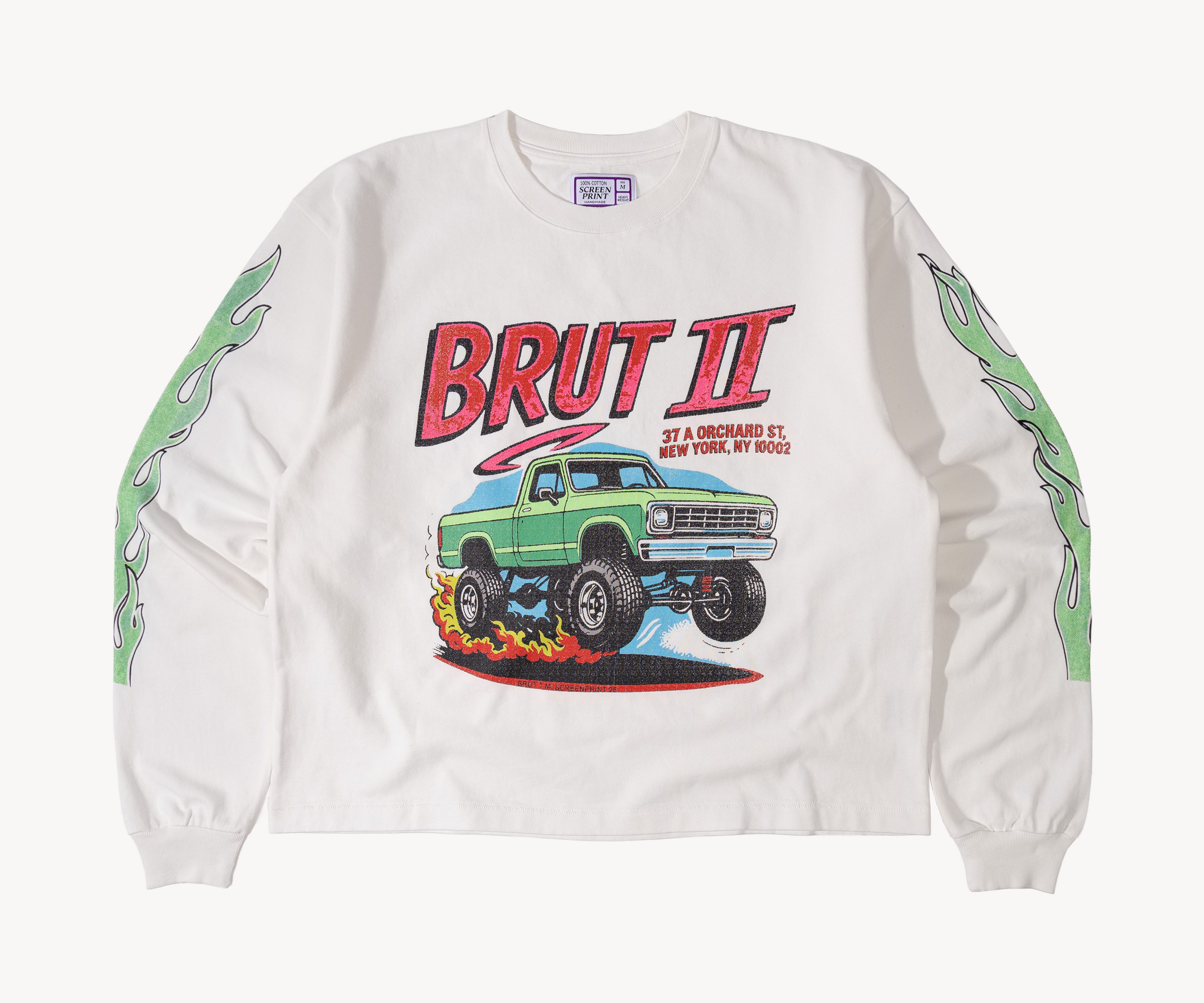 THE MONSTER TRUCK TEE T-shirts taille XS / BLANC - BRUT Clothing