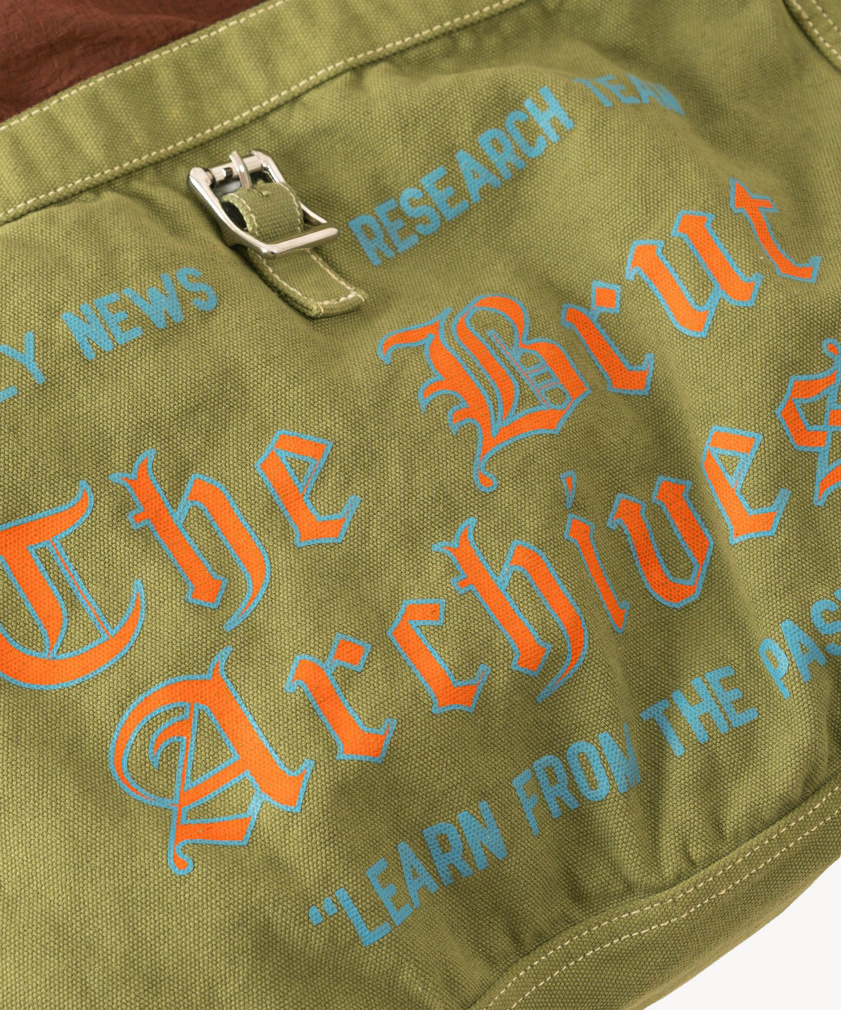 THE OVERDYED NEWSPAPER BAG - OLIVE GREEN | BRUT Vintage Shop