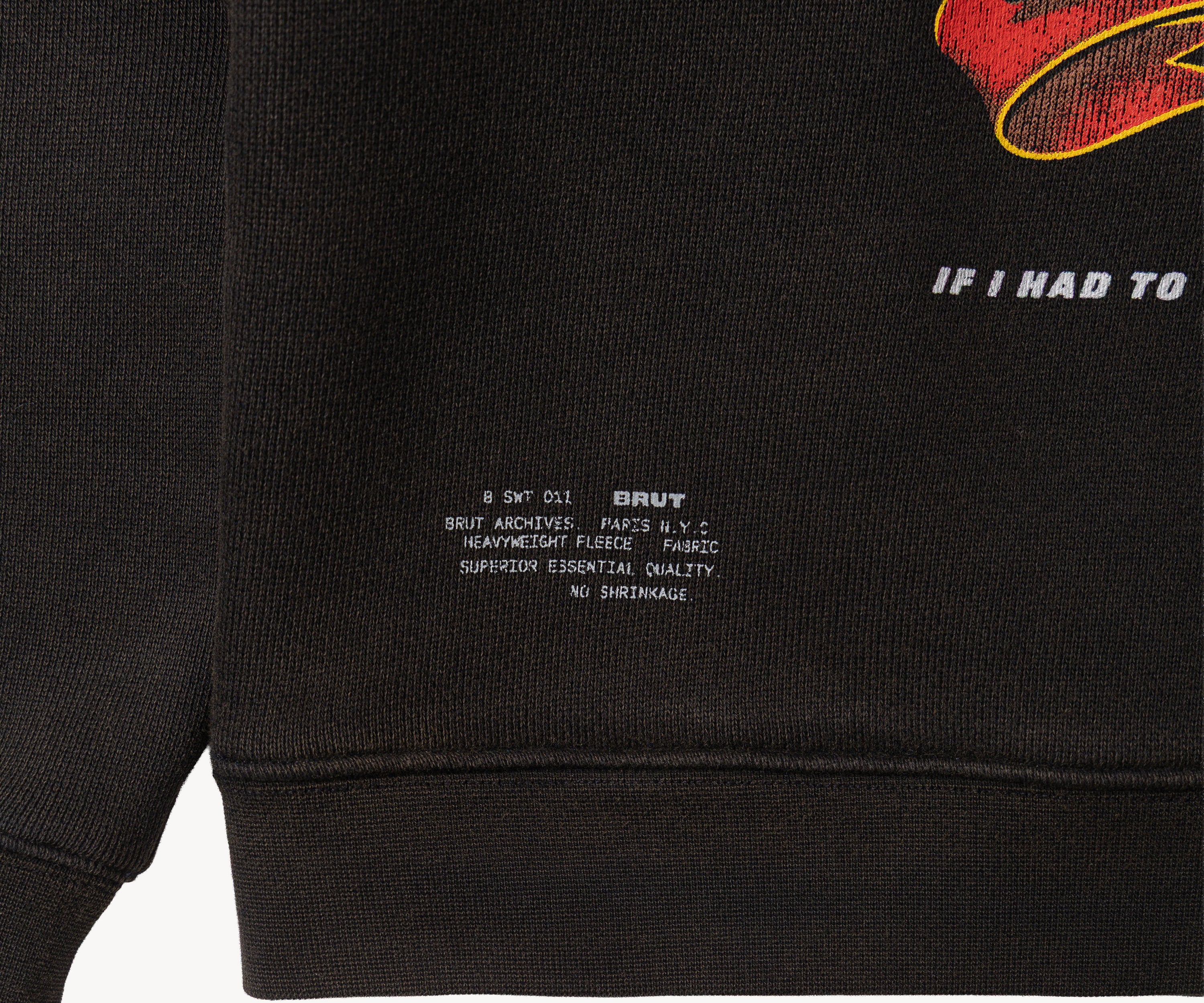THE NIGHT EAGLE CREWNECK Sweat-shirt X-SMALL / NOIR - BRUT Clothing