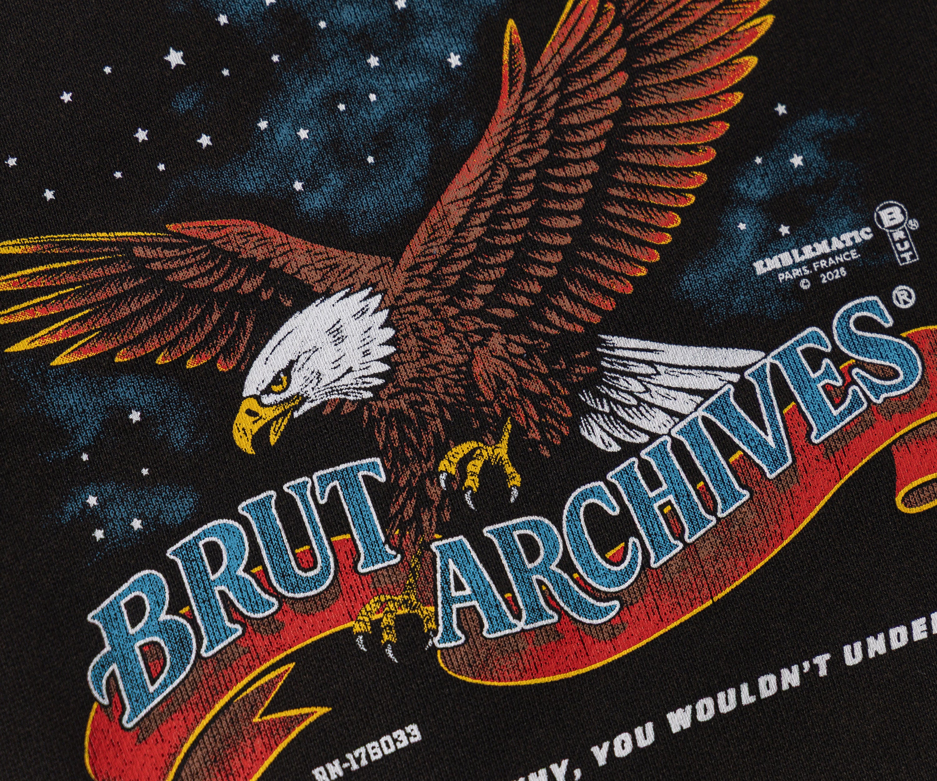 THE NIGHT EAGLE CREWNECK Knitwear X-SMALL / BLACK - BRUT Clothing