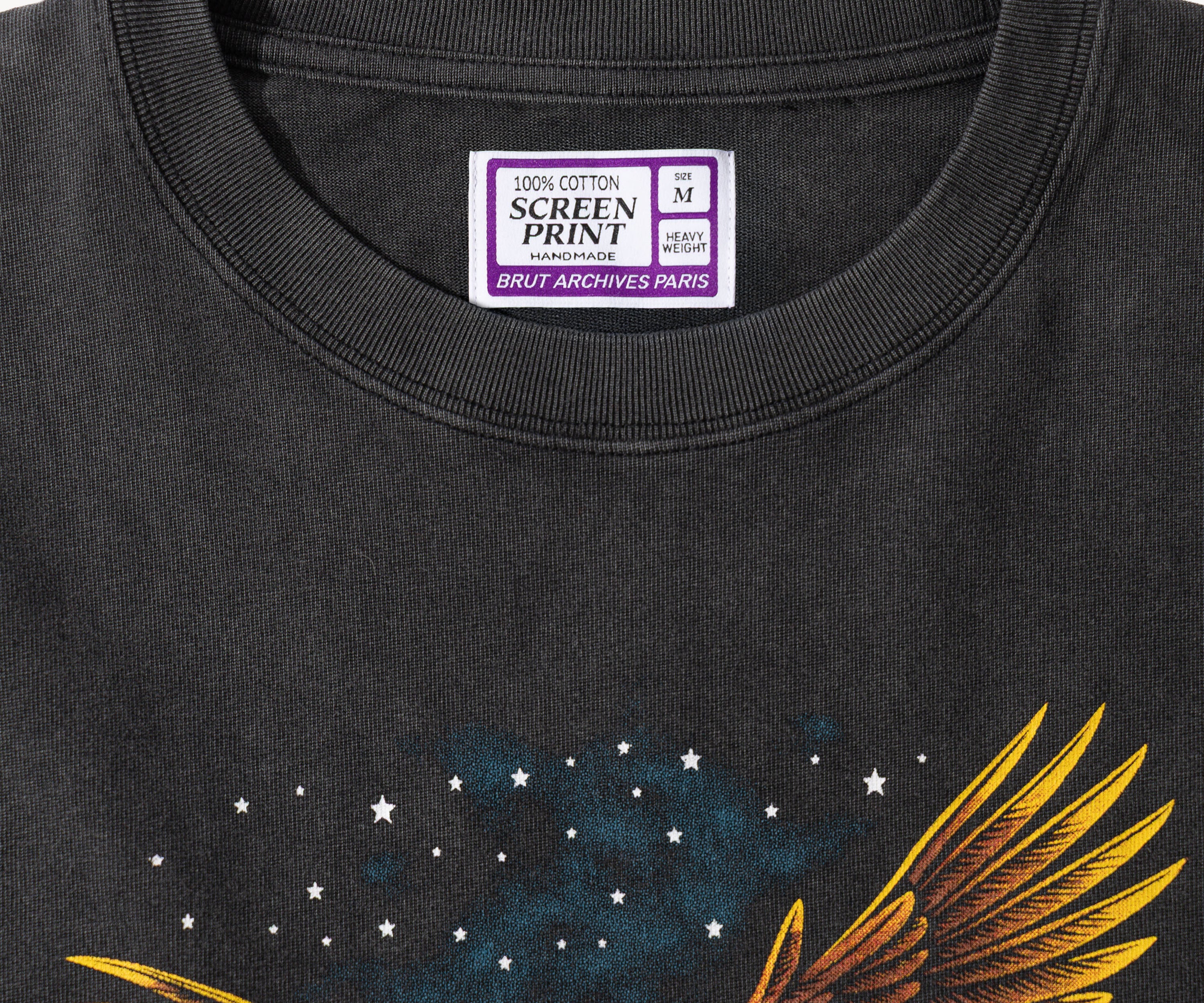 THE NIGHT EAGLE TEE - XS / NOIR - BRUT Clothing