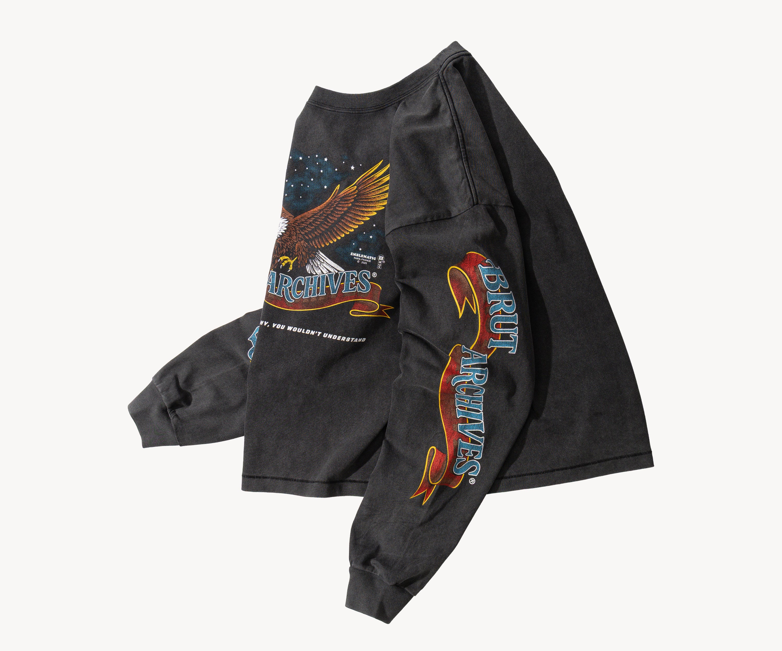 THE NIGHT EAGLE TEE - XS / NOIR - BRUT Clothing