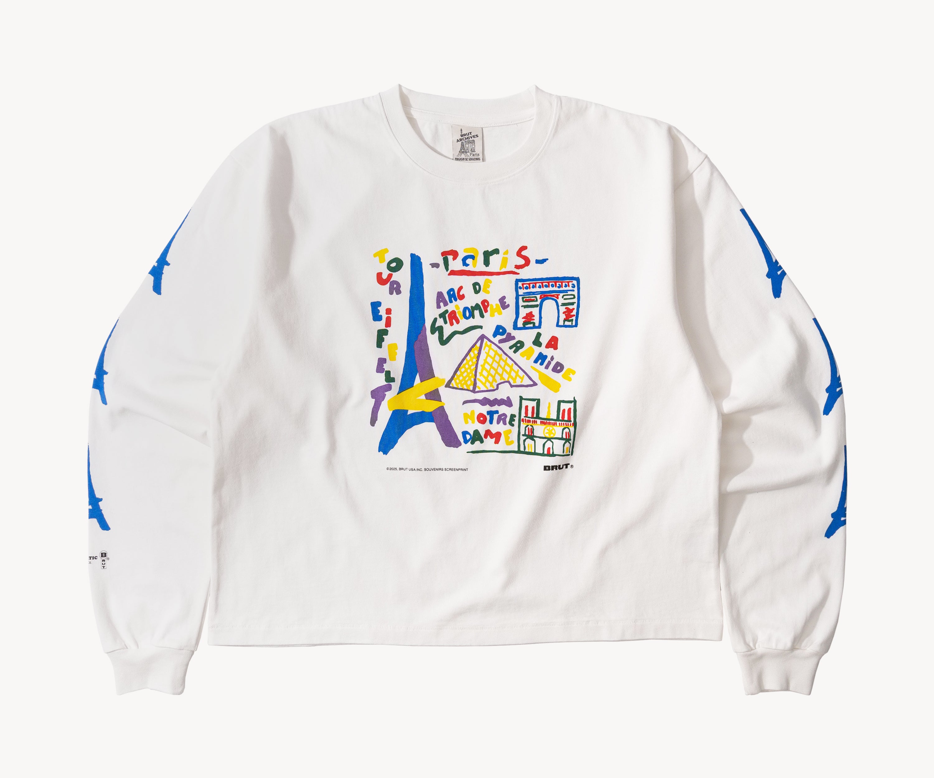THE PARIS SOUVENIRS TEE taille XS / BLANC - BRUT Clothing