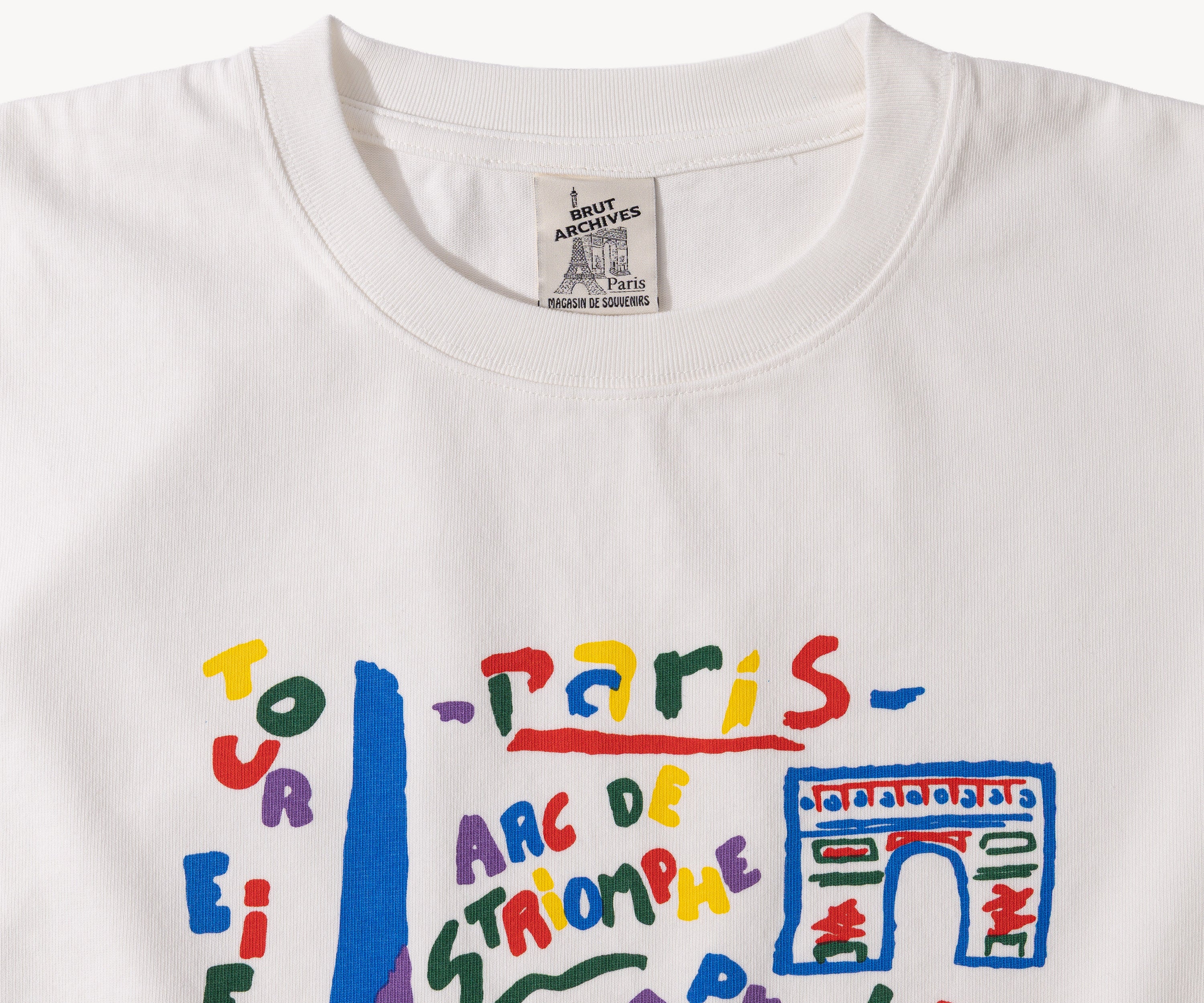 THE PARIS SOUVENIRS TEE taille XS / BLANC - BRUT Clothing