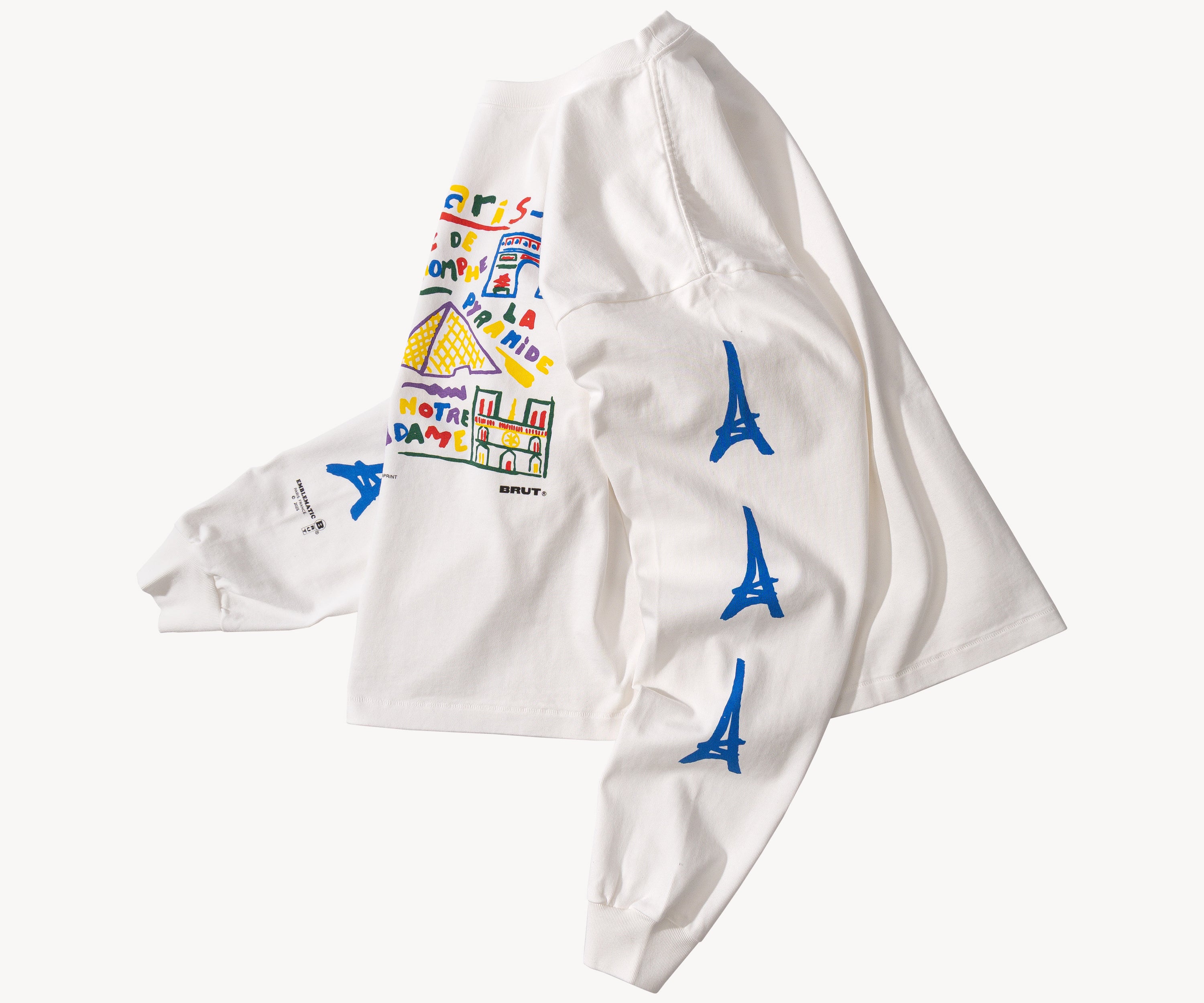 THE PARIS SOUVENIRS TEE taille XS / BLANC - BRUT Clothing