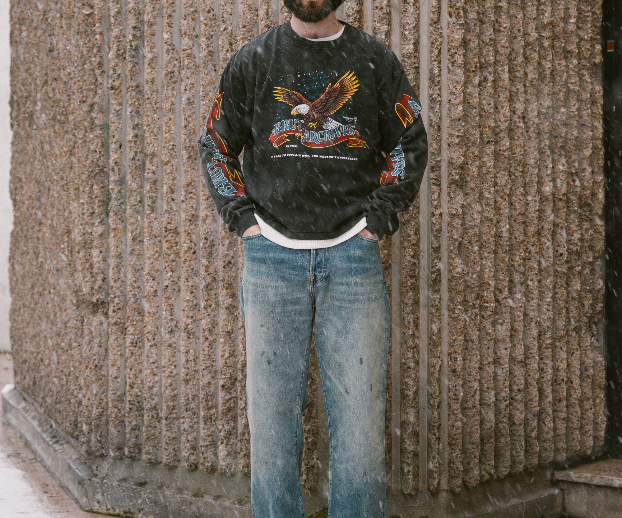 THE NIGHT EAGLE TEE - XS / NOIR - BRUT Clothing