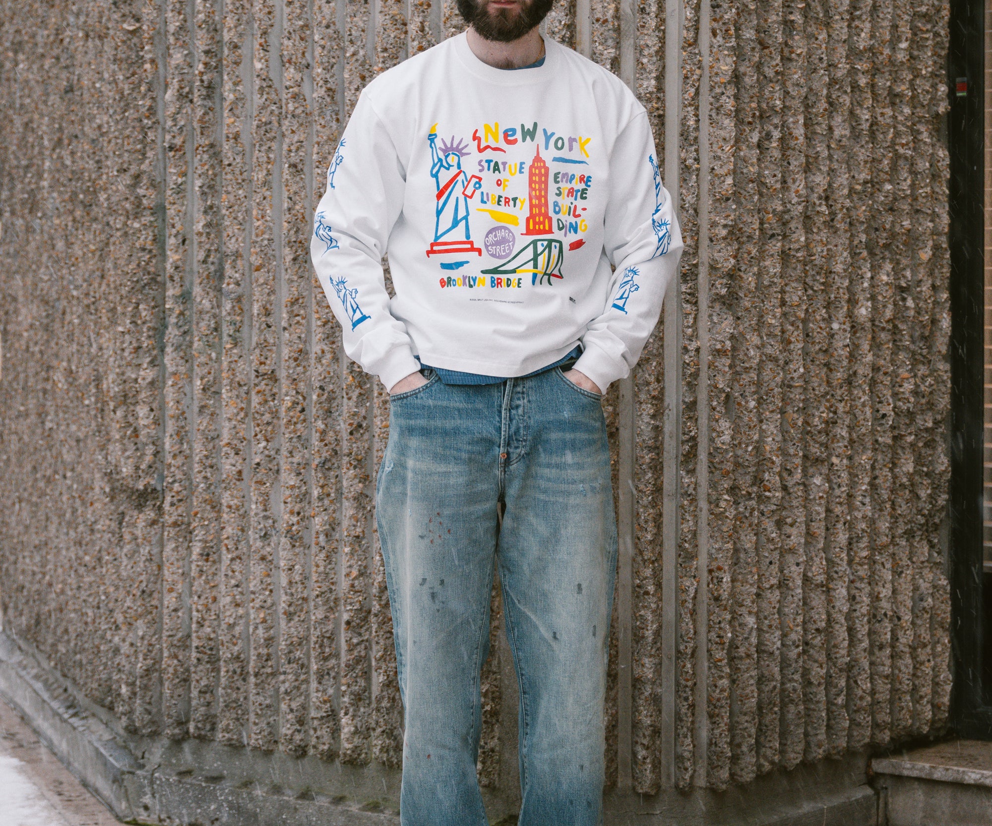 THE NEW YORK SOUVENIRS TEE taille XS / BLANC - BRUT Clothing
