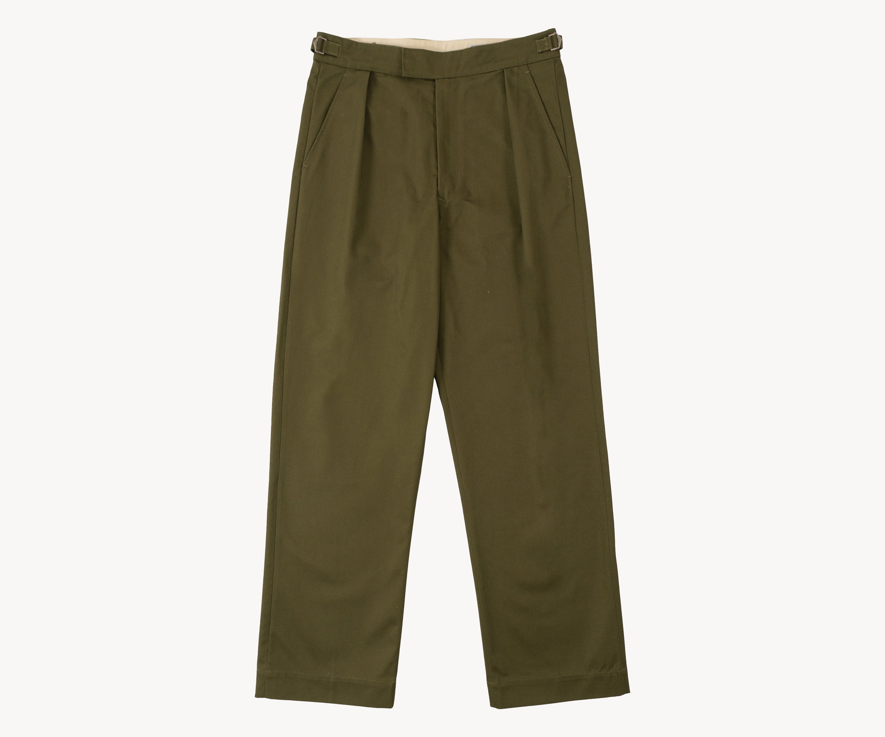 THE ONE PLEAT PANTS Taille US 26 / FR 36 / VERT OLIVE - BRUT Clothing