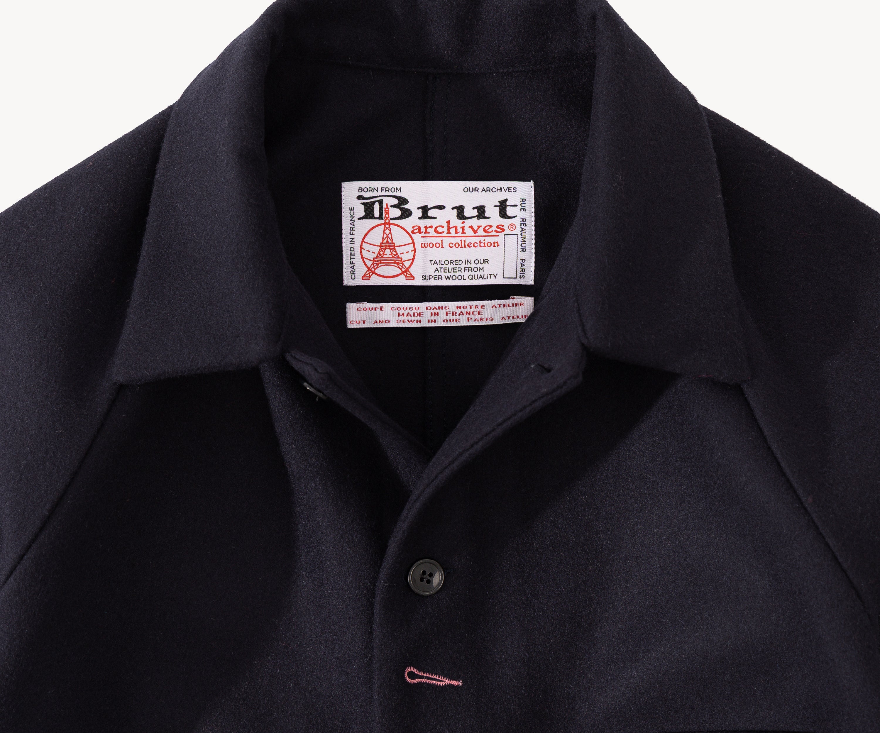 REWORK® WOOL PAINTER JACKET SMALL / BLEU MARINE - BRUT Clothing