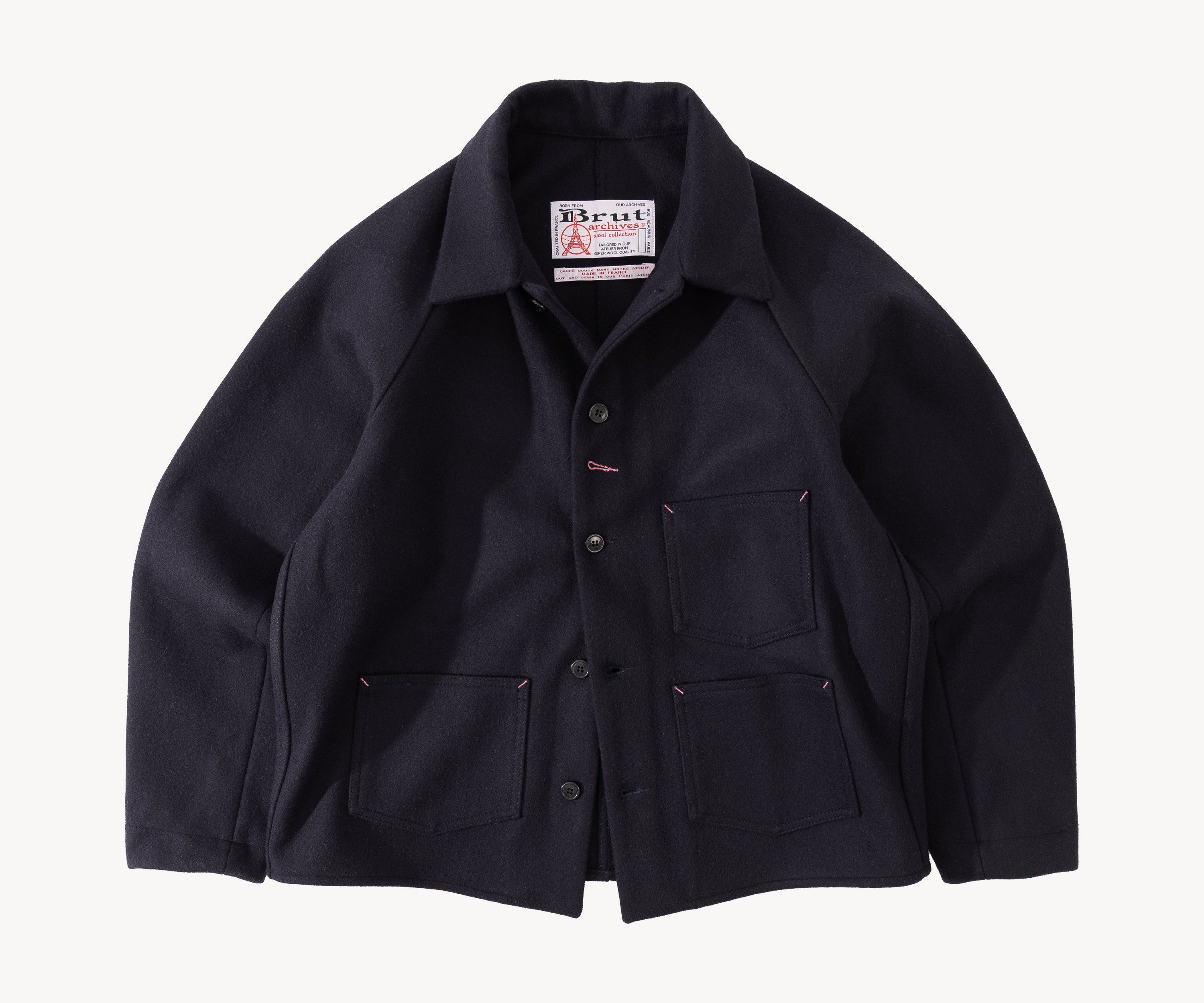 REWORK® WOOL PAINTER JACKET Coats & Jackets SMALL / NAVY - BRUT Clothing