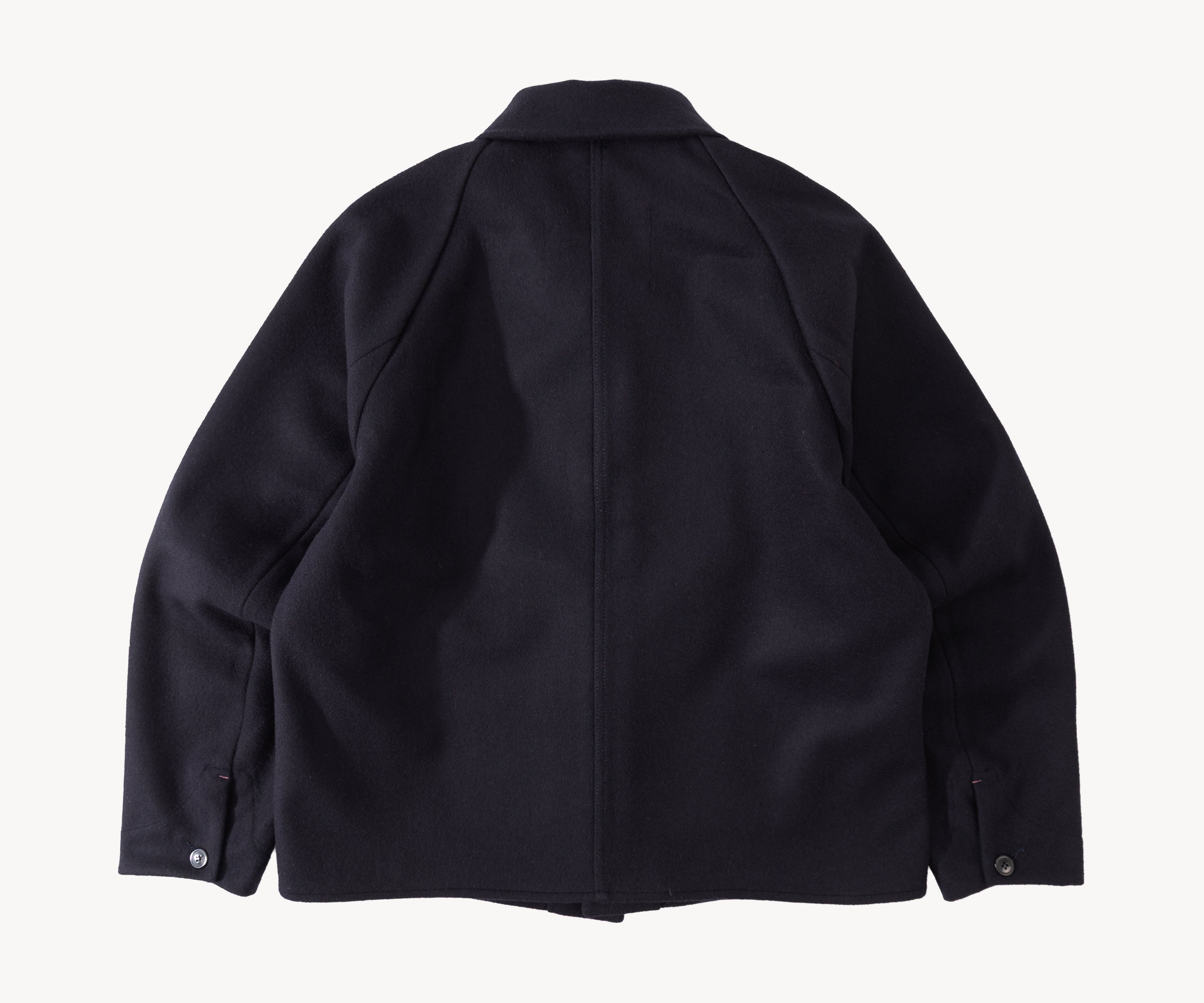 REWORK® WOOL PAINTER JACKET SMALL / BLEU MARINE - BRUT Clothing