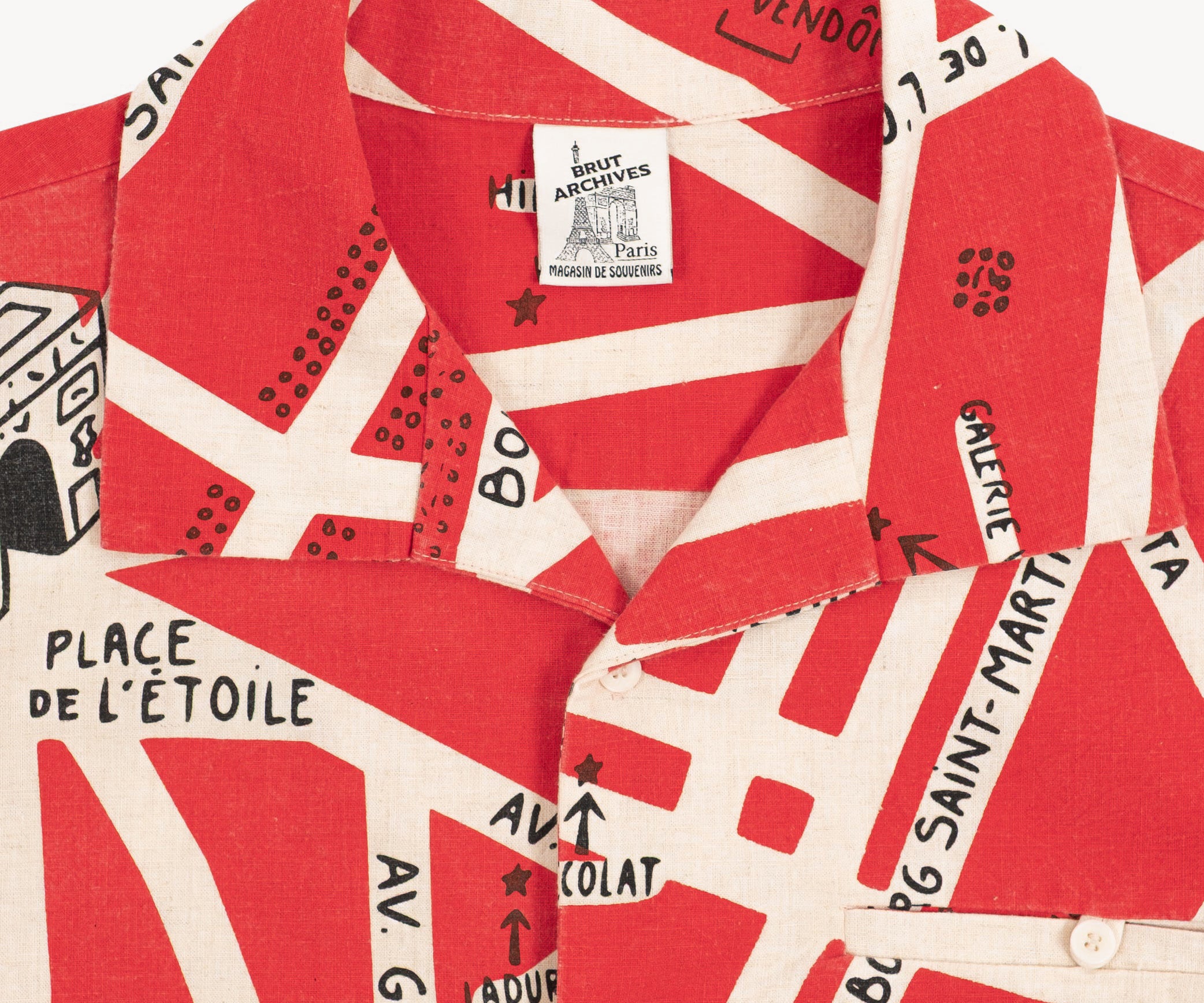 THE PARIS MAP T-shirts XS / ROUGE - BRUT Clothing