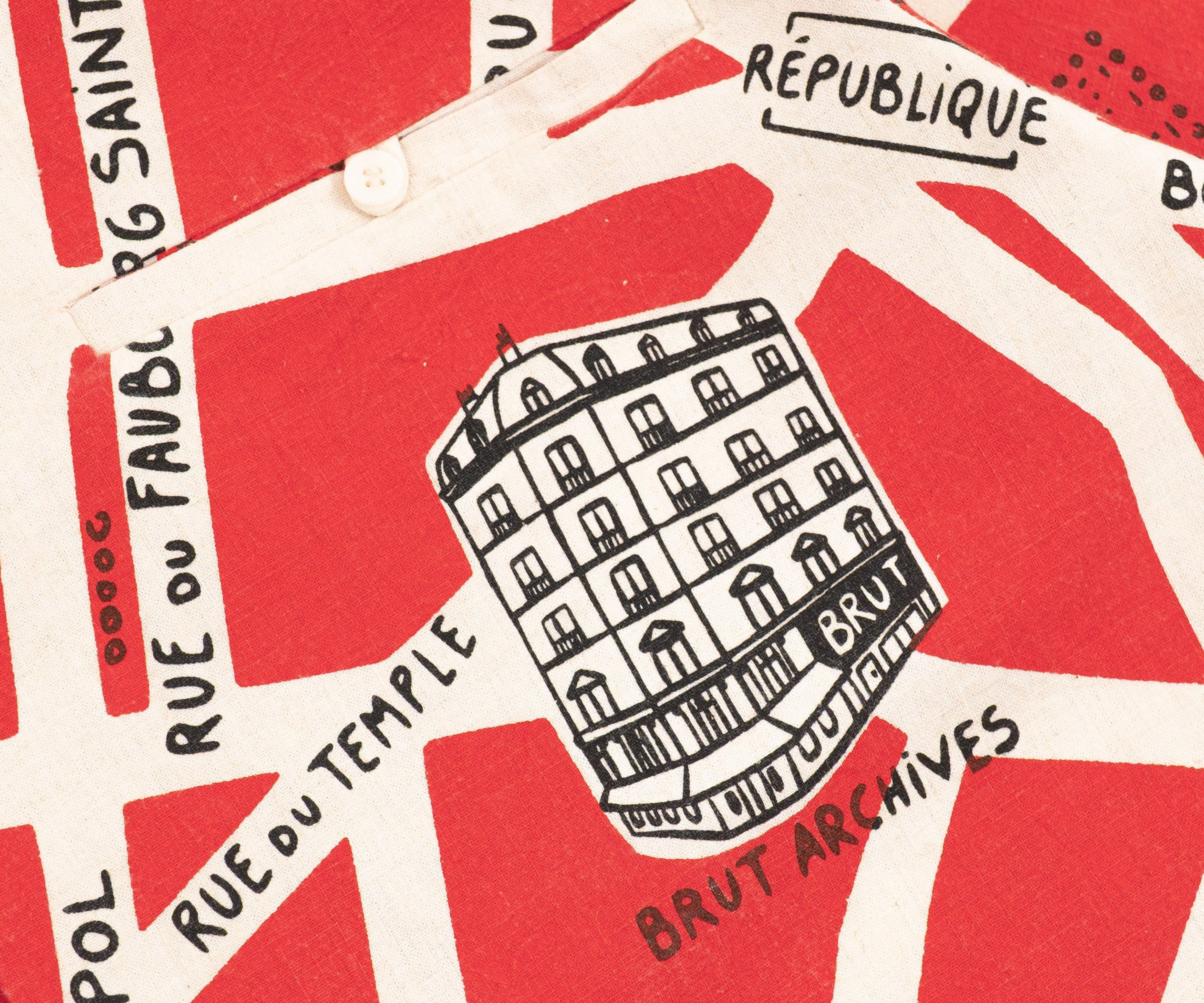 THE PARIS MAP T-shirts XS / ROUGE - BRUT Clothing