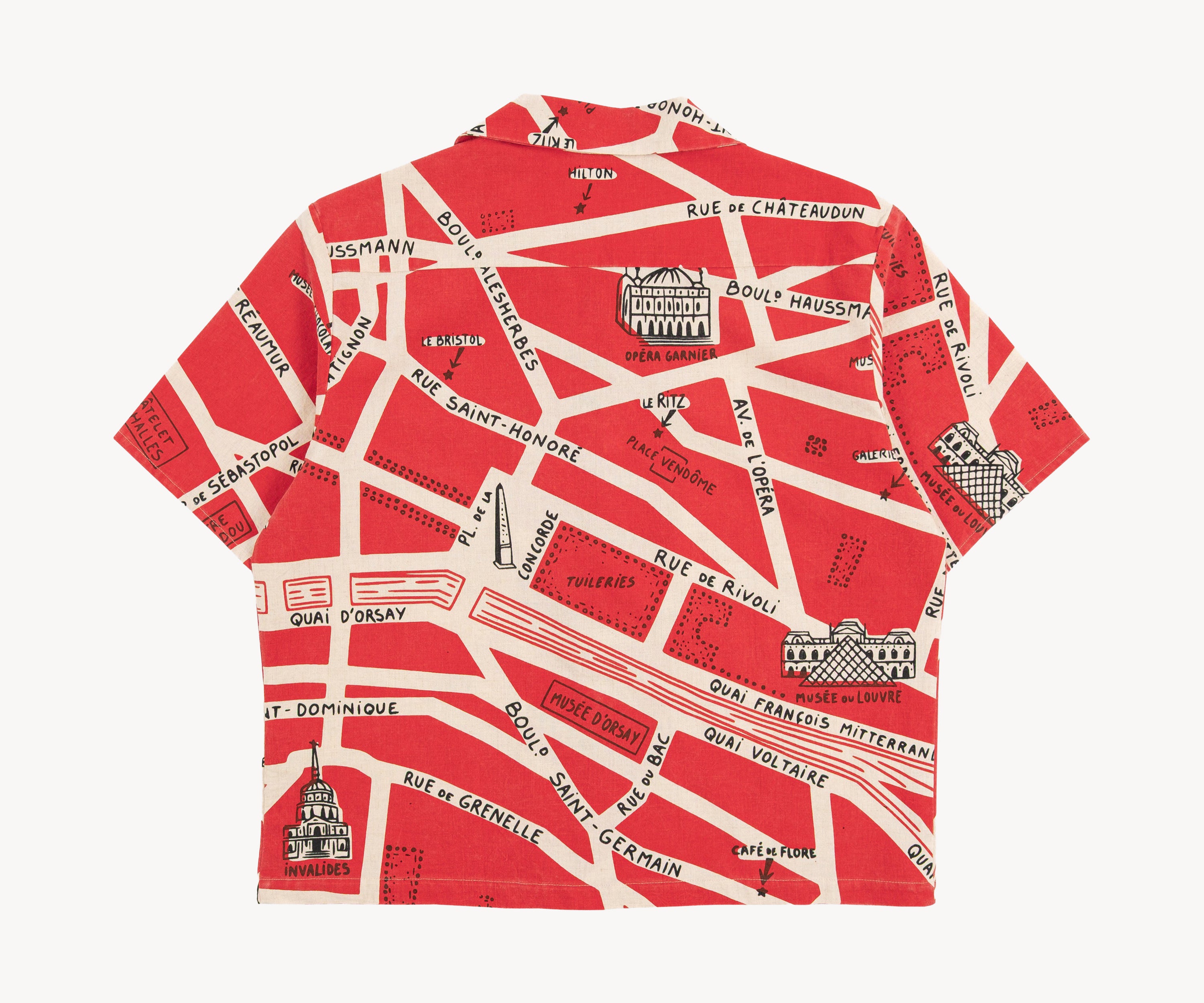 THE PARIS MAP T-shirts XS / ROUGE - BRUT Clothing