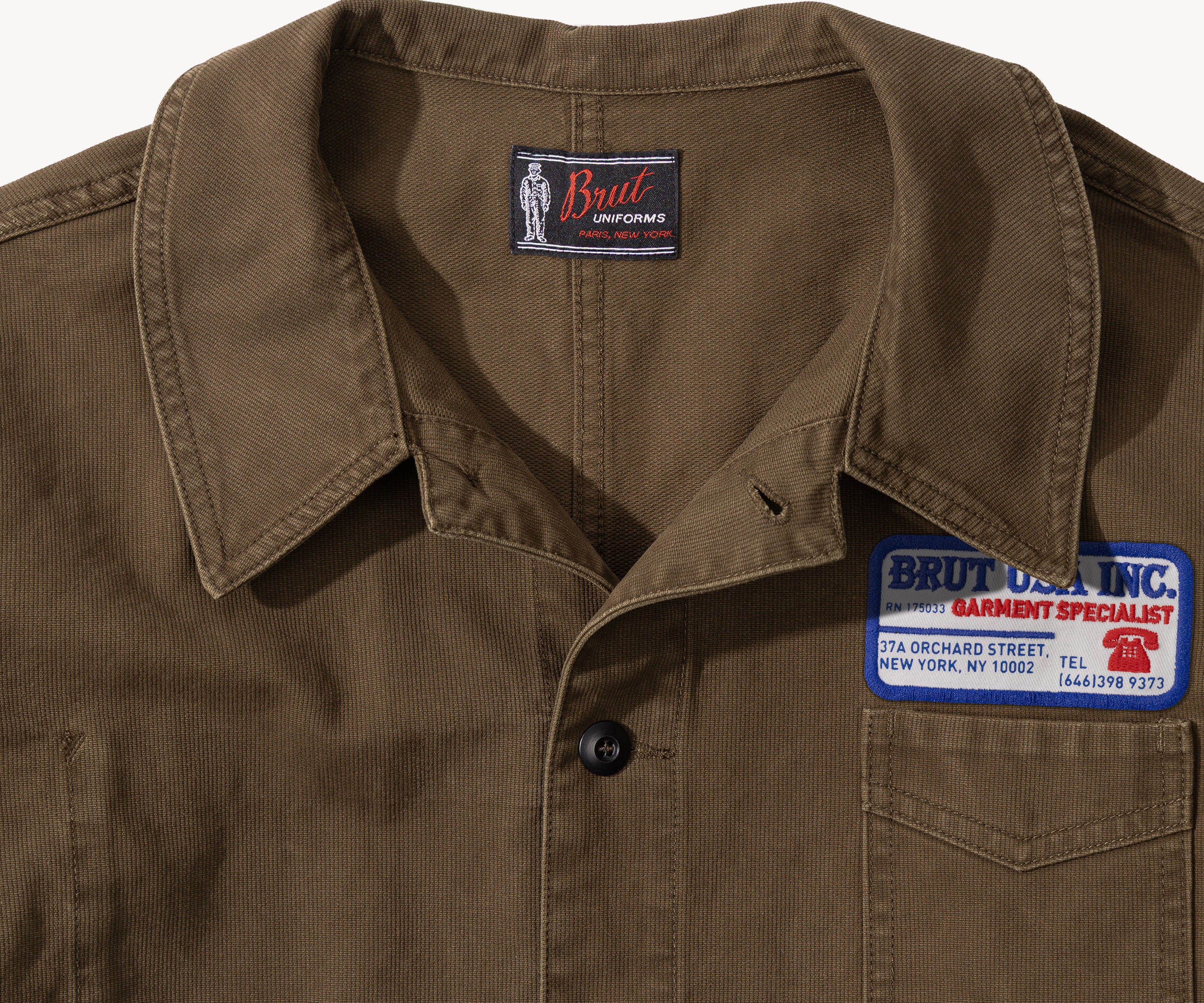 THE CROPPED WORK JACKET Coats & Jackets X-SMALL / BROWN - BRUT Clothing