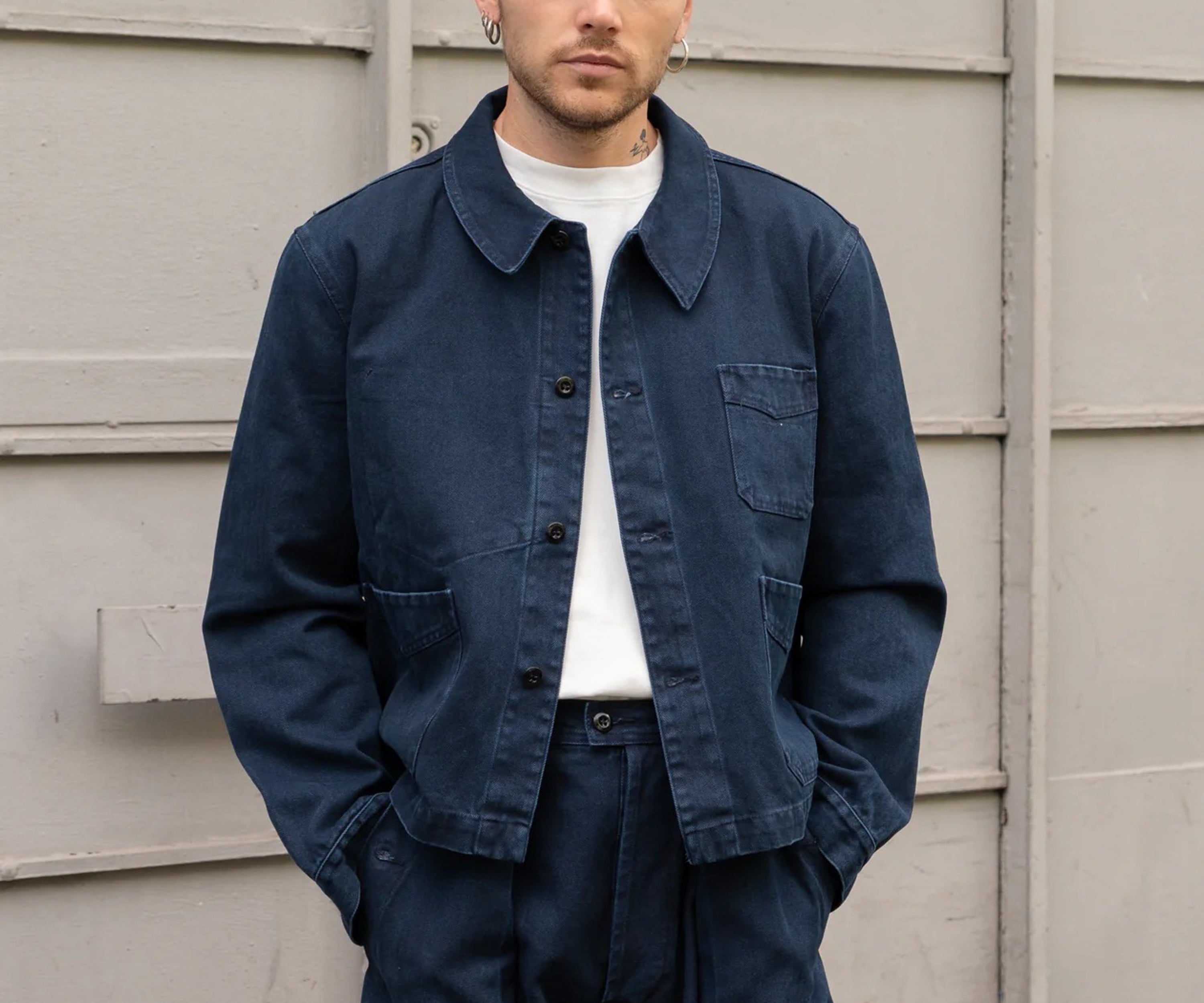 REWORK® INDIGO CROPPED WORK JACKET Coats & Jackets X-SMALL / INDIGO - BRUT Clothing