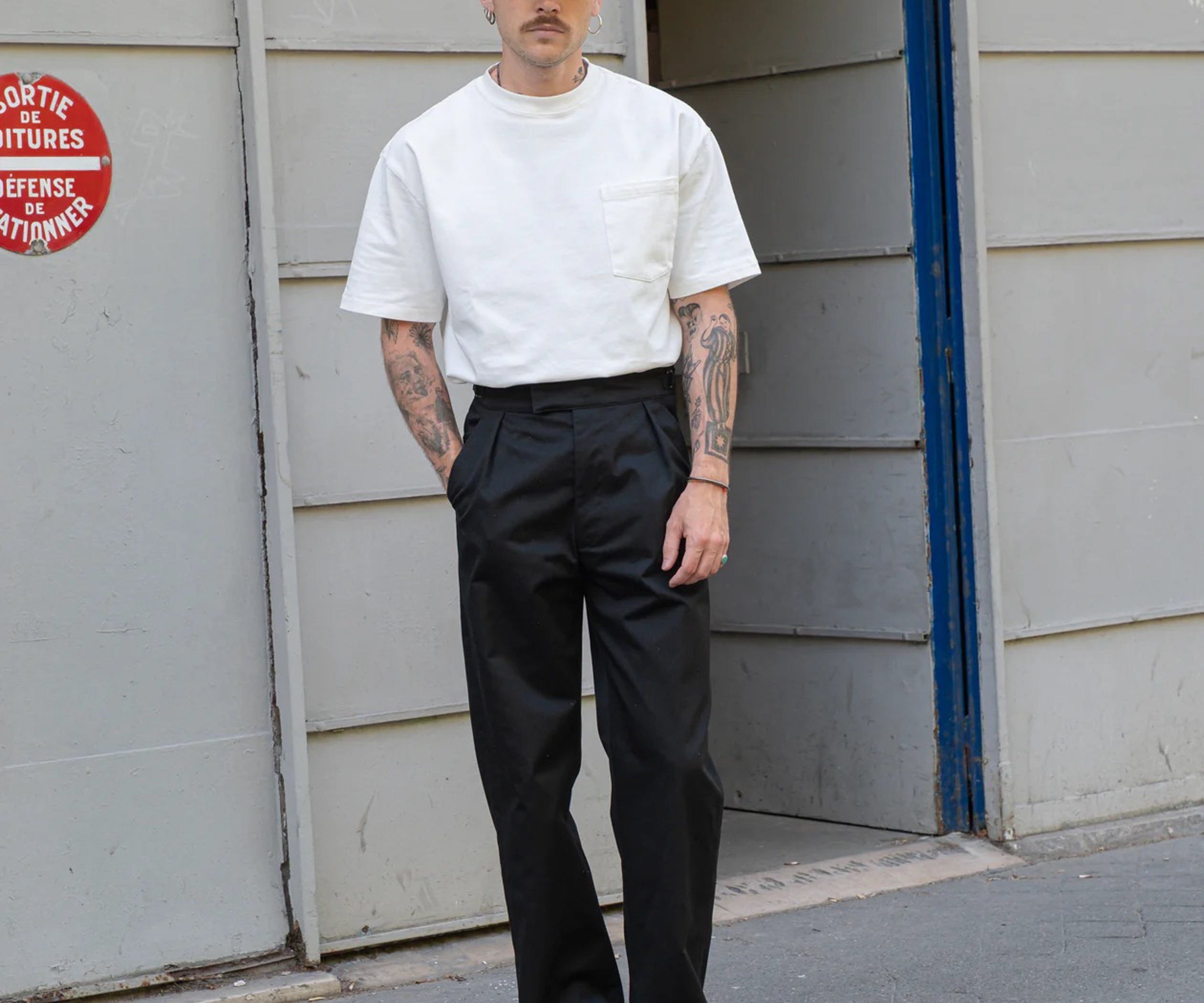 THE ONE PLEAT PANTS Taille US 26 / FR 36 / NOIR - BRUT Clothing