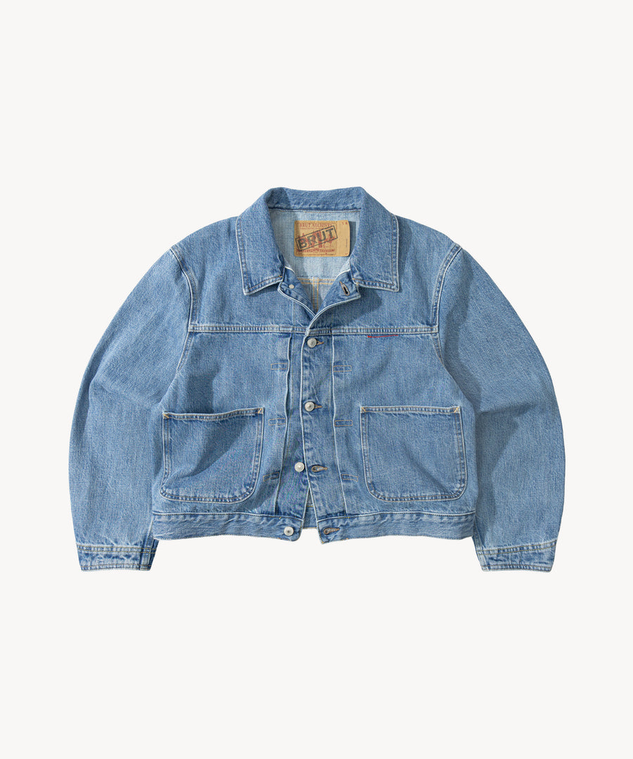 THE PLEATED SELVEDGE DENIM JACKET