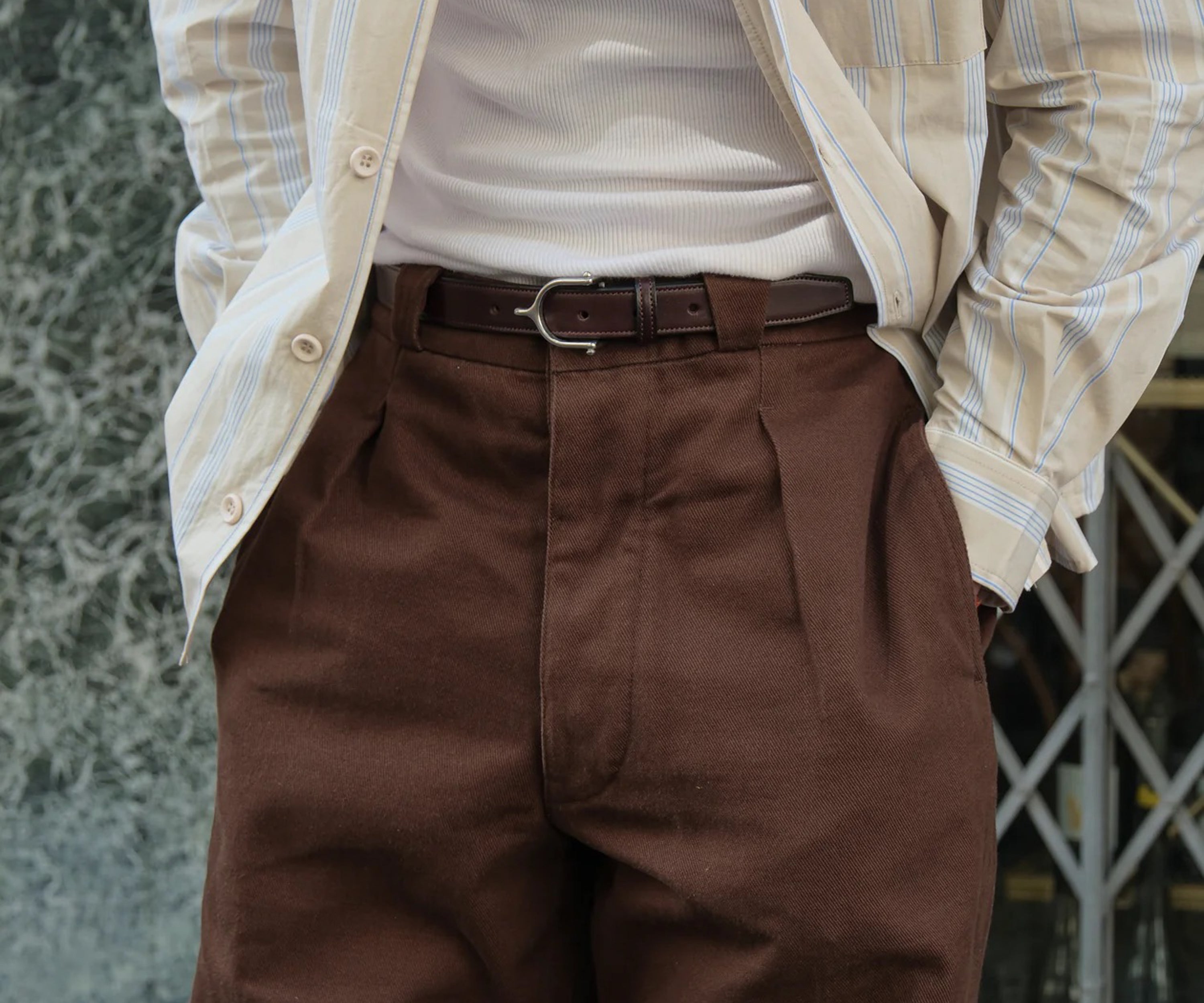 THE ELEPHANT PANTS Taille US 26 / FR 36 / MARRON, TISSU ÉPAIS - BRUT Clothing