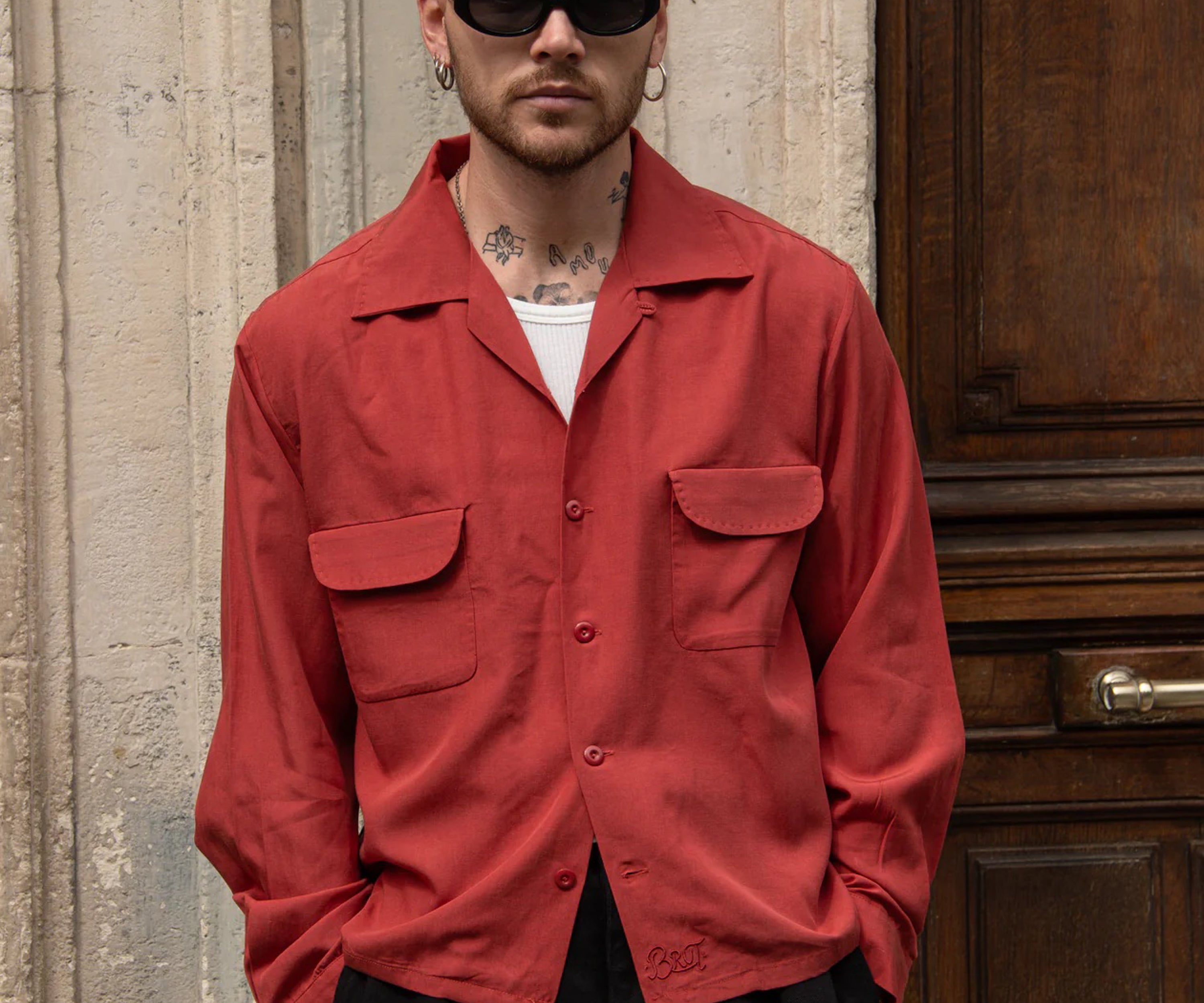 LA BELLE CHEMISE Shirts X-SMALL / RED - BRUT Clothing