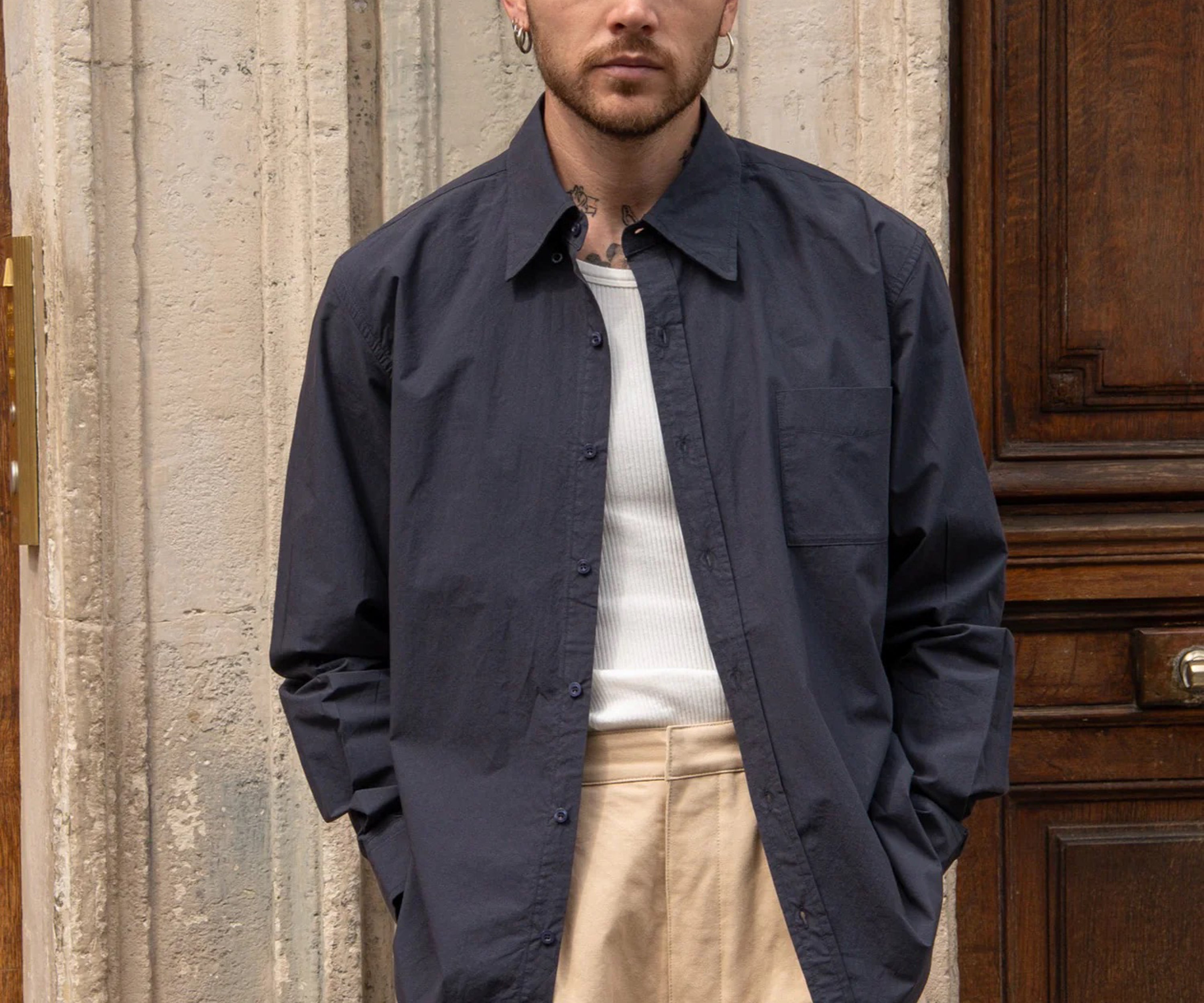 THE BEST POPLIN SHIRT Chemises XS / BLEU MARINE - BRUT Clothing